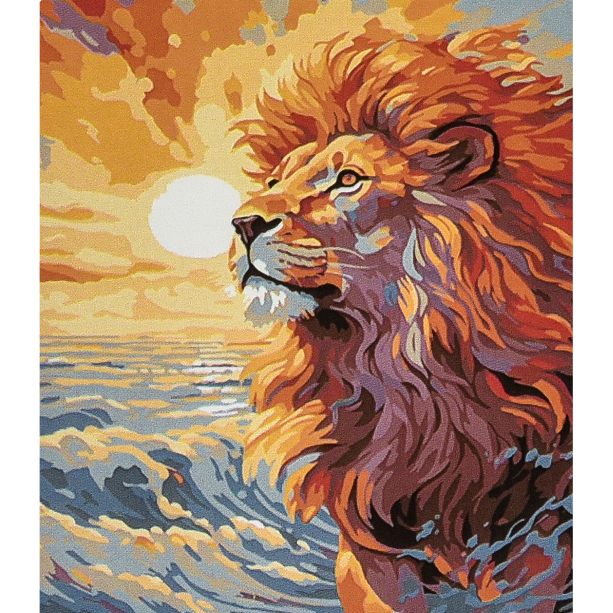 Strateg PREMIUM Malen nach Zahlen König des Sonnenuntergangs 30x40 cm (SS1183)