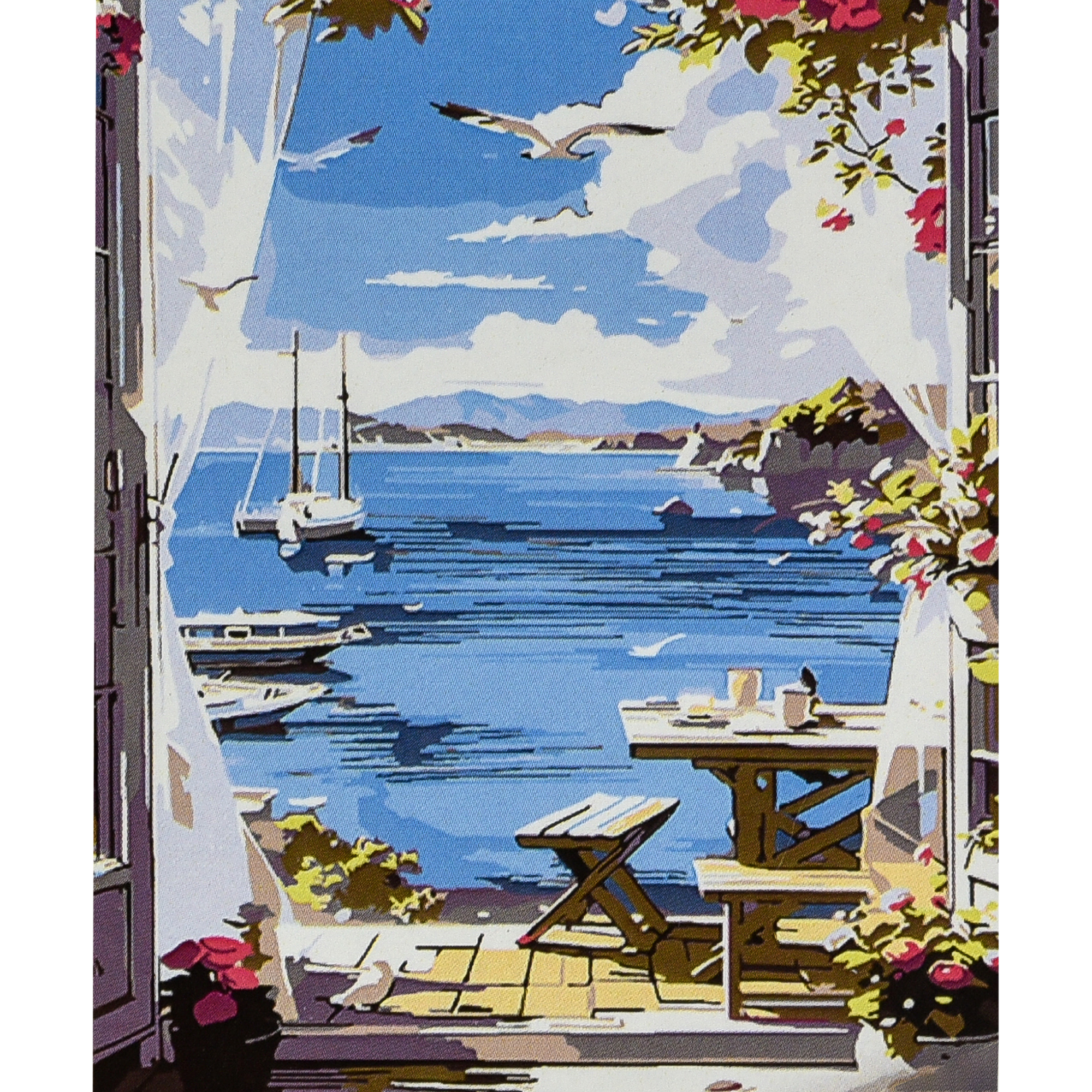Malen nach Zahlen Strateg PREMIUM Warmer Morgen, Größe 30 x 40 cm (SS1186)