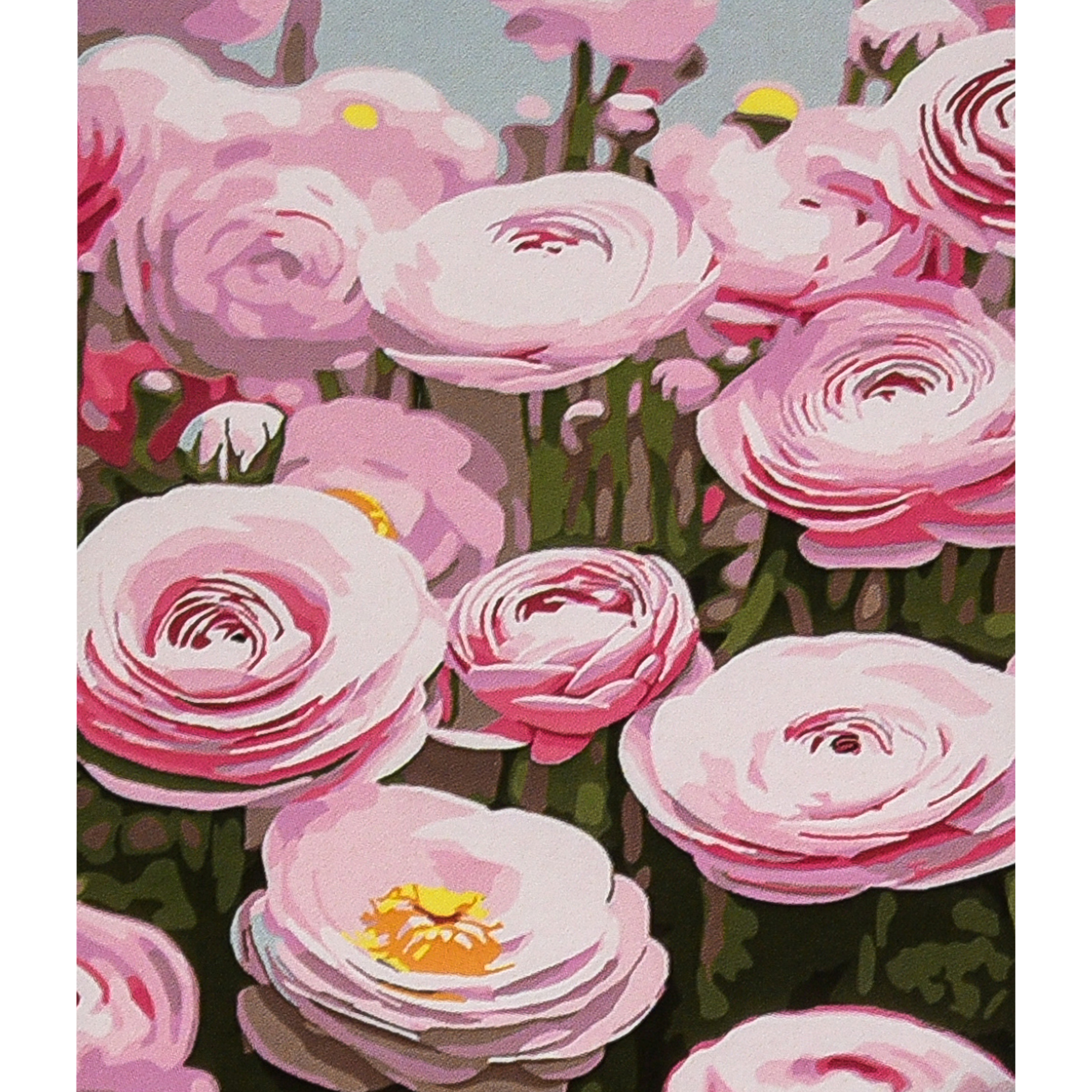 Malen nach Zahlen Strateg PREMIUM Frühlingsblumen, Größe 30 x 40 cm (SS1193)
