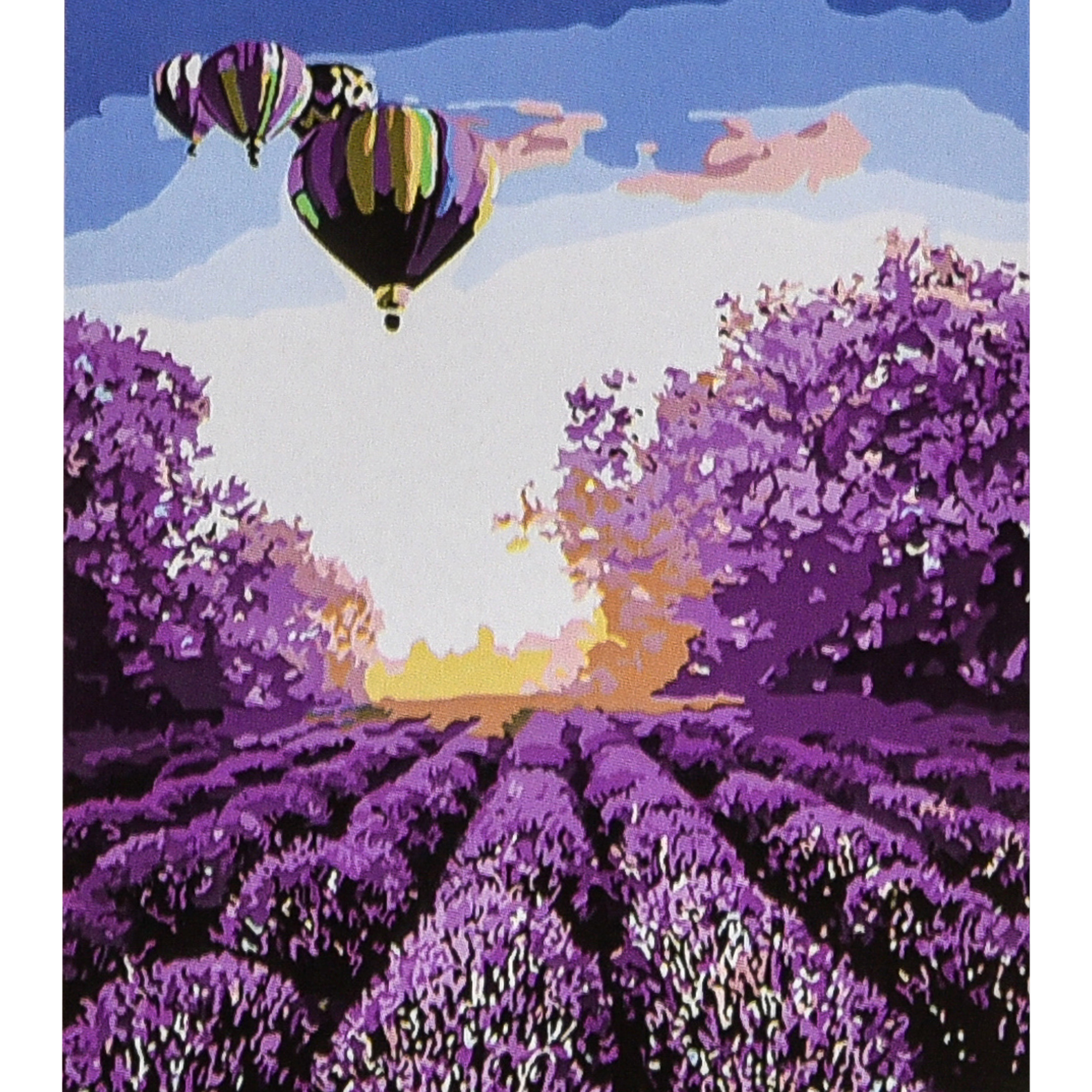 Malen nach Zahlen Strateg PREMIUM Lavendelfeld, Größe 30 x 40 cm (SS1203)