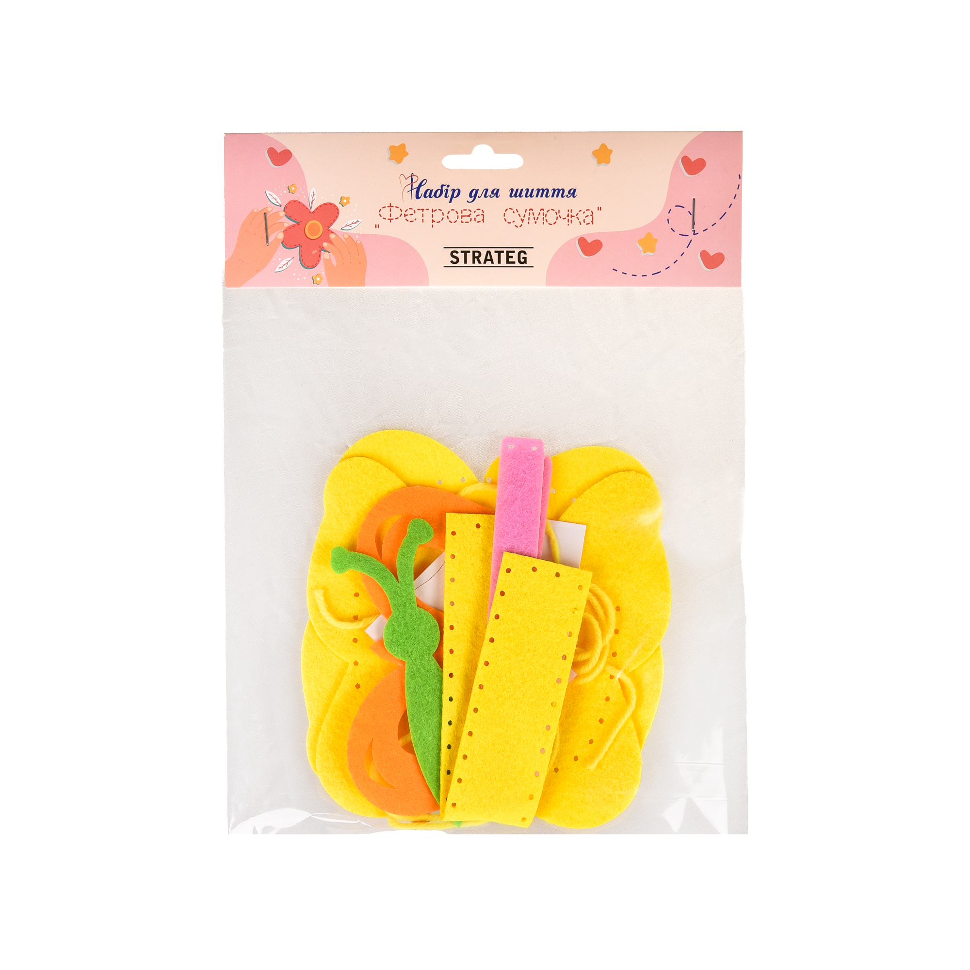 Strateg Nähset Filzhandtasche: Schmetterling (31030)