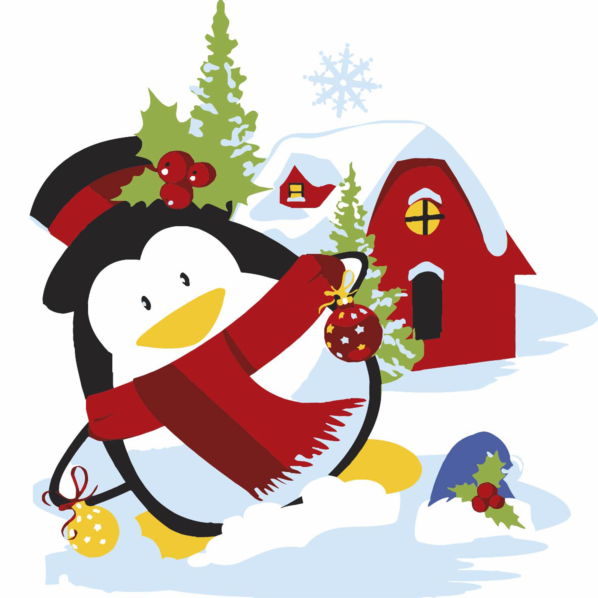 Пінгвін біля будинку 