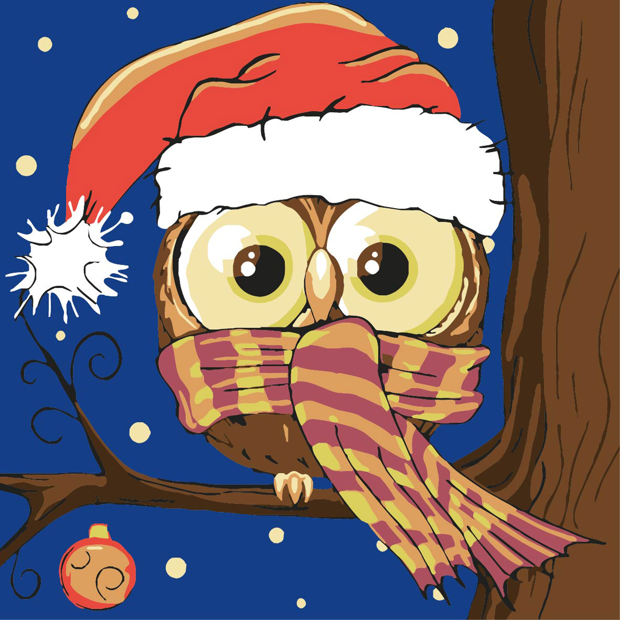 Сова на гілці 