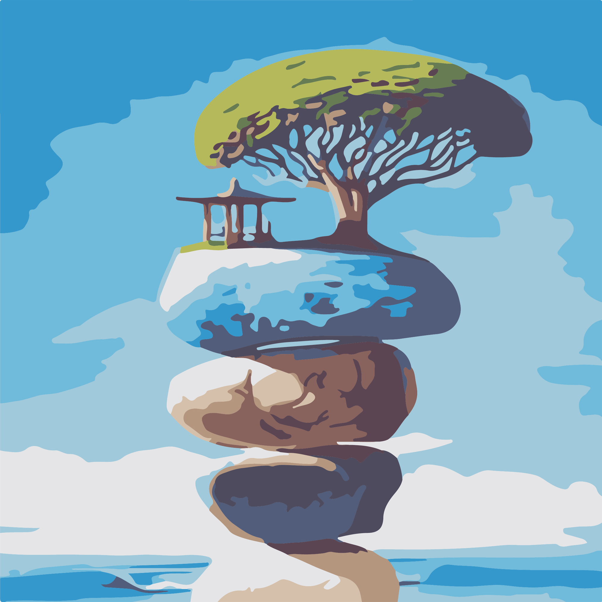 Дерево на скале 