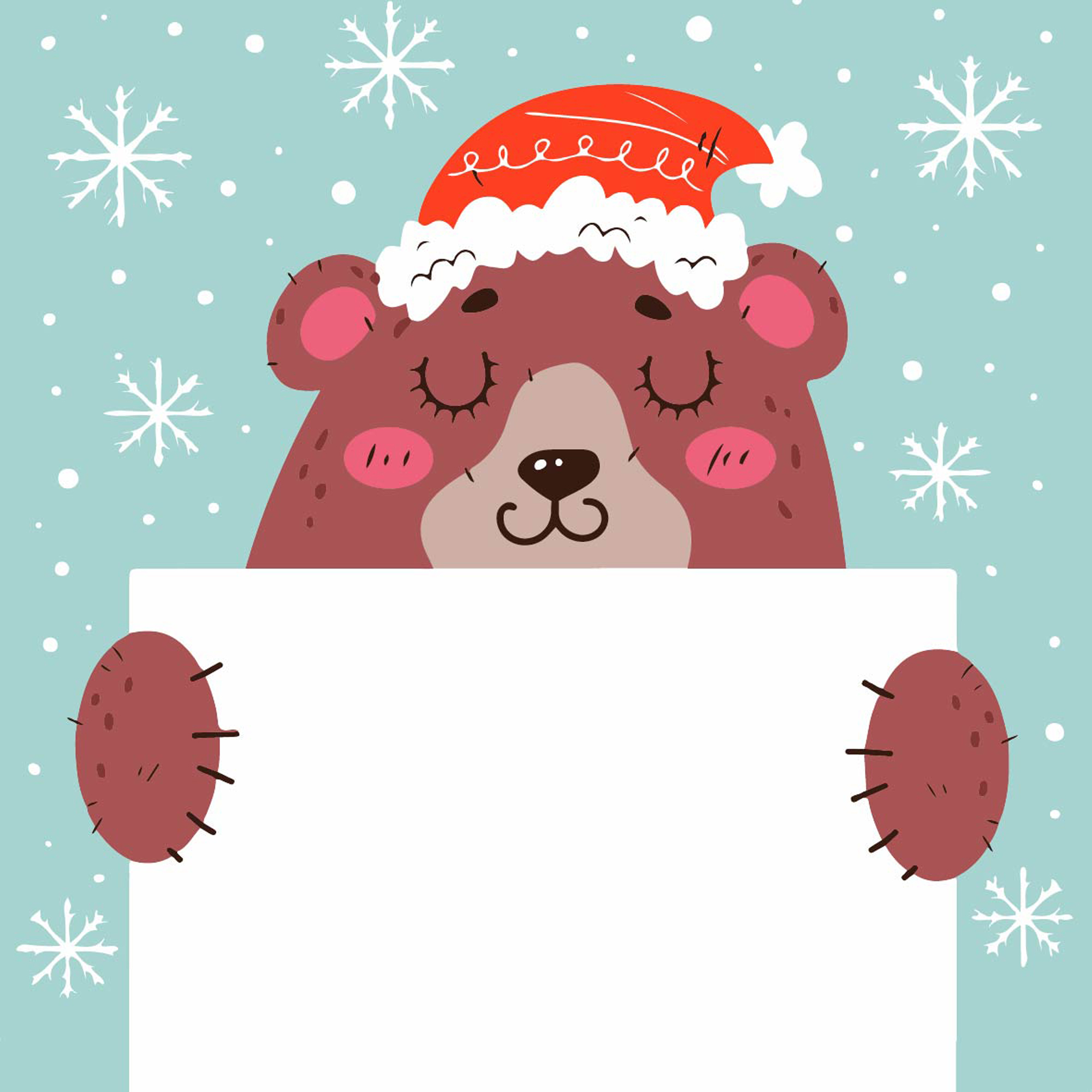 Мишка с открыткой 