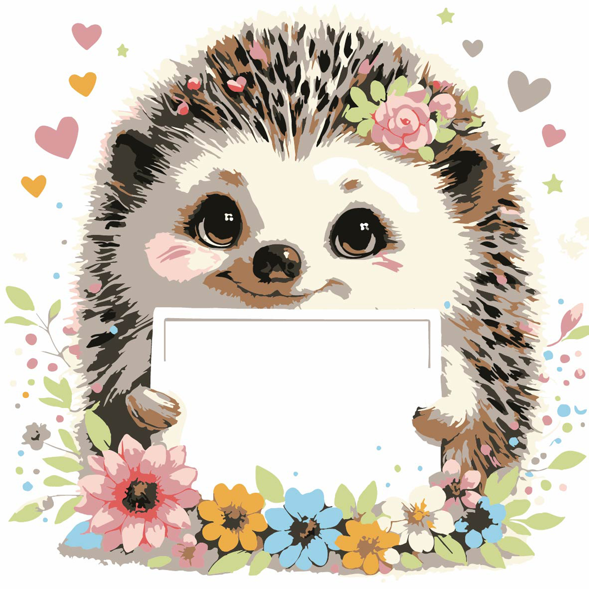 Ёжик с открыткой 