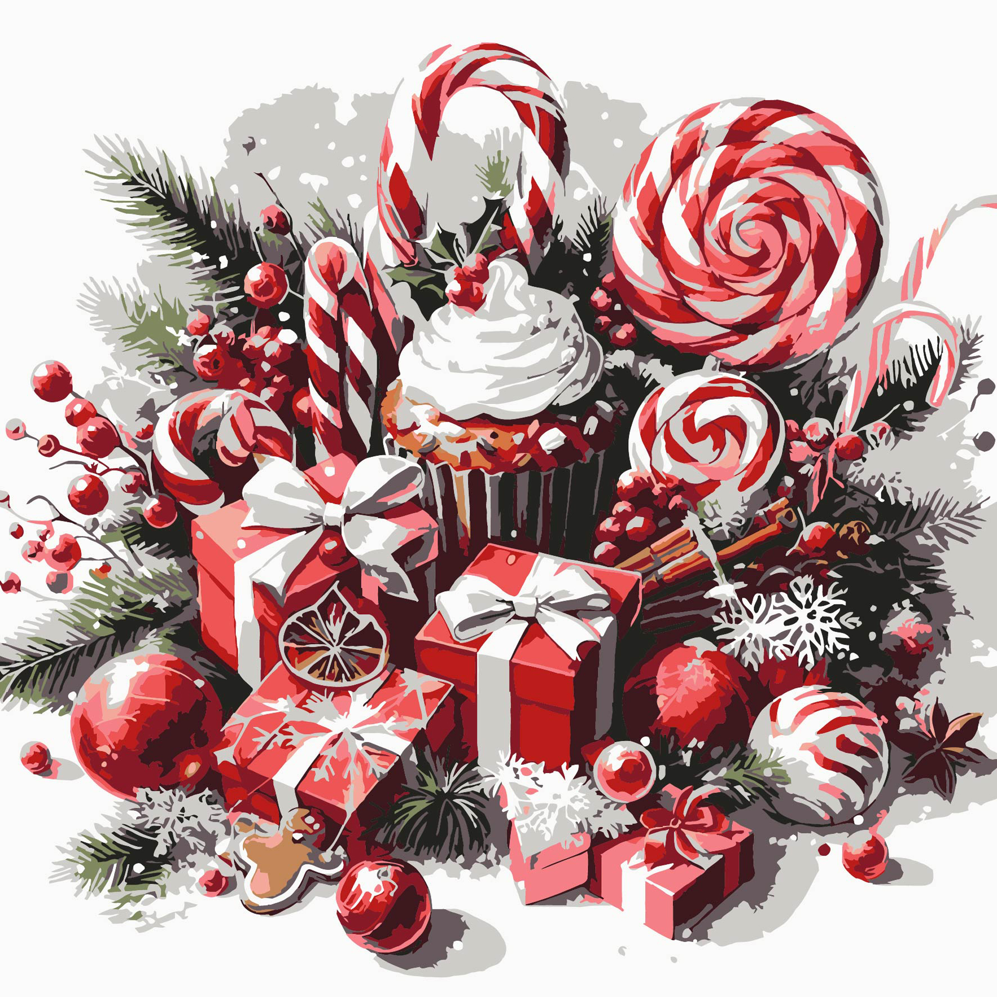 Різдвяні солодощі з лаком та з рівнем 