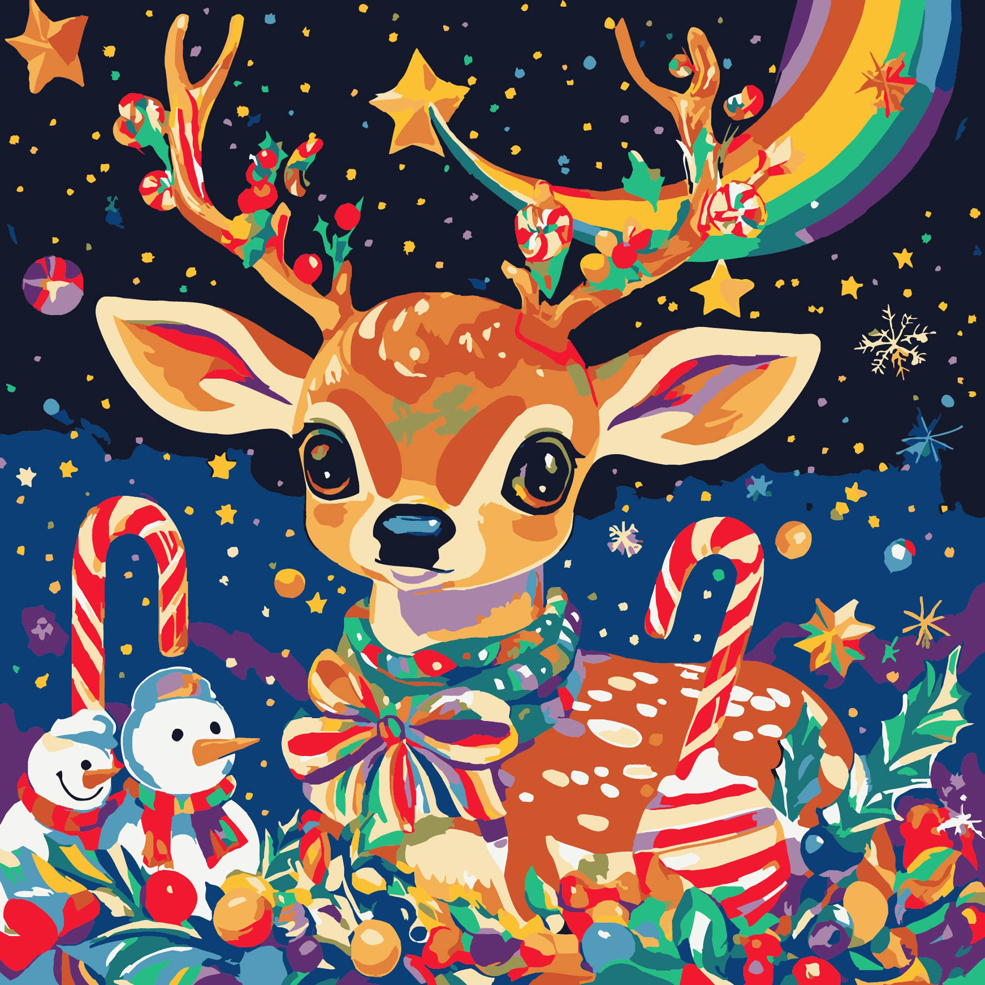 Казковий олень з лаком та з рівнем 