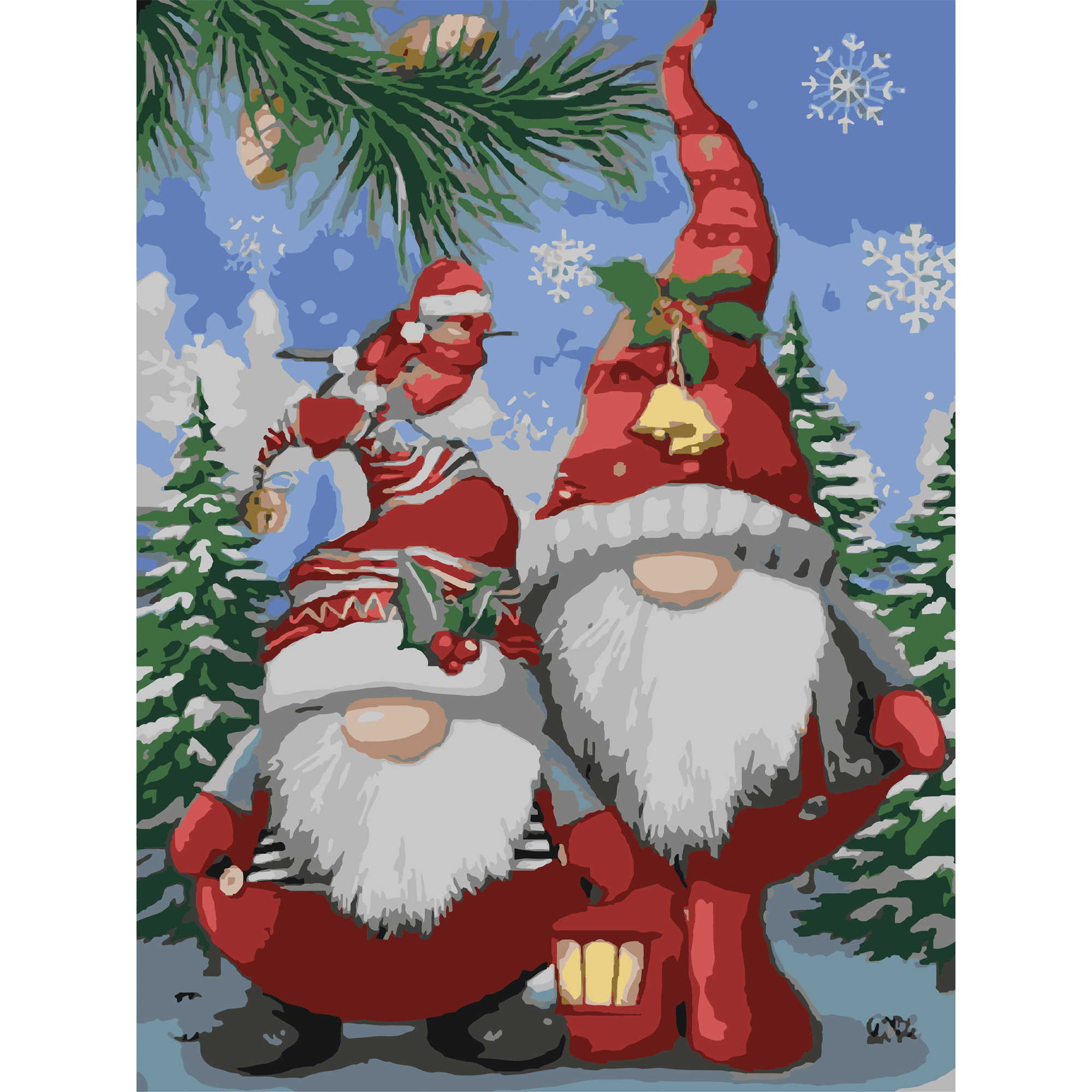 Різдвяні гноми з лаком та з рівнем 