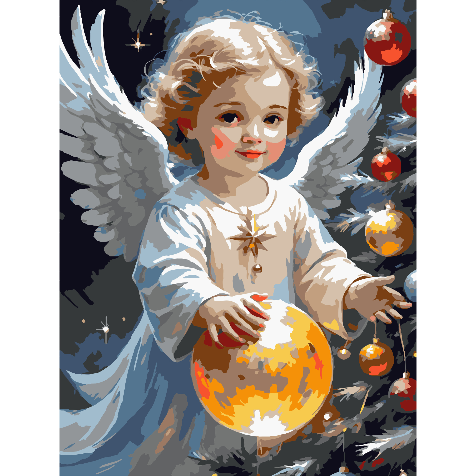 Різдвяний янгол з лаком та з рівнем 