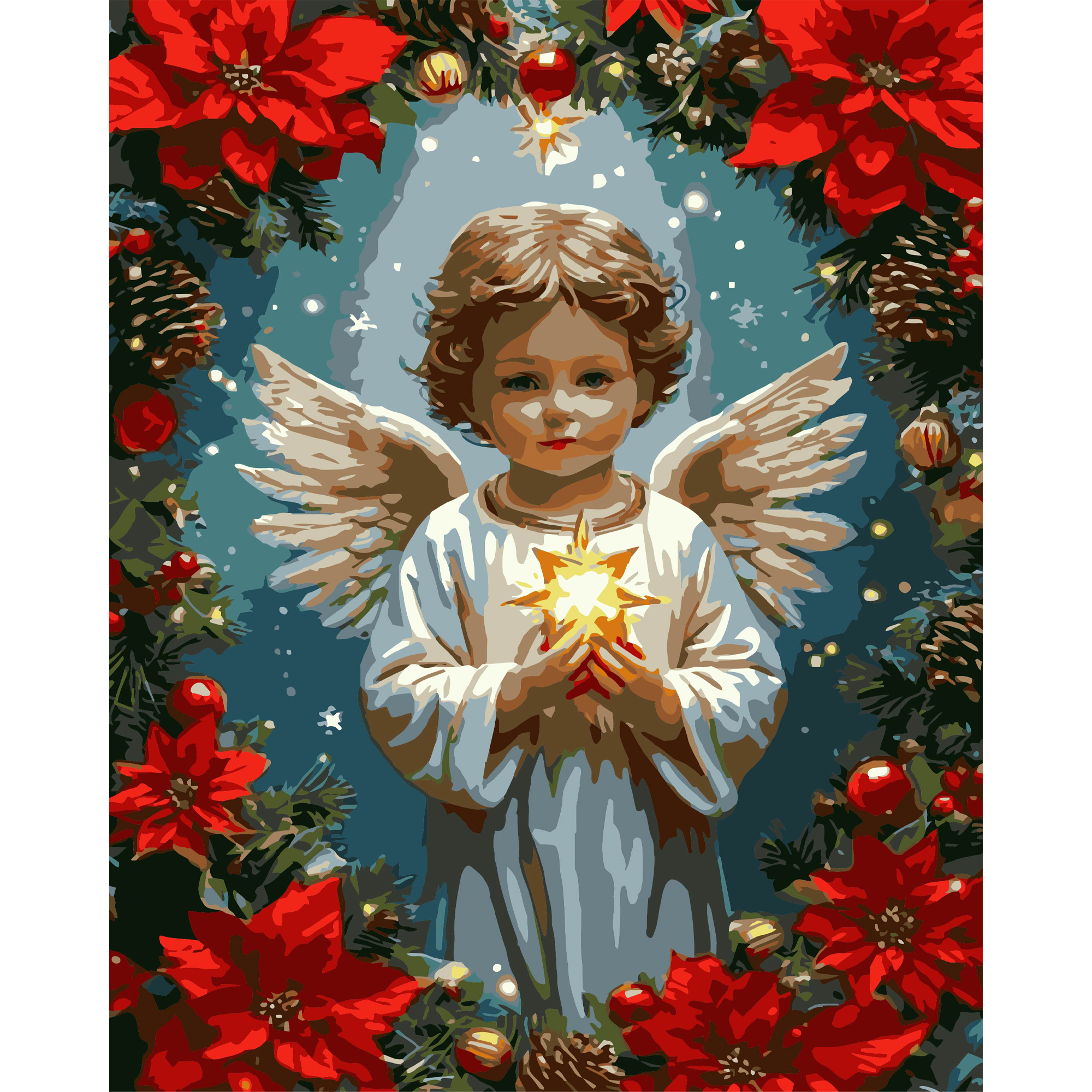 Malen nach Zahlen Strategie Weihnachtsengel 