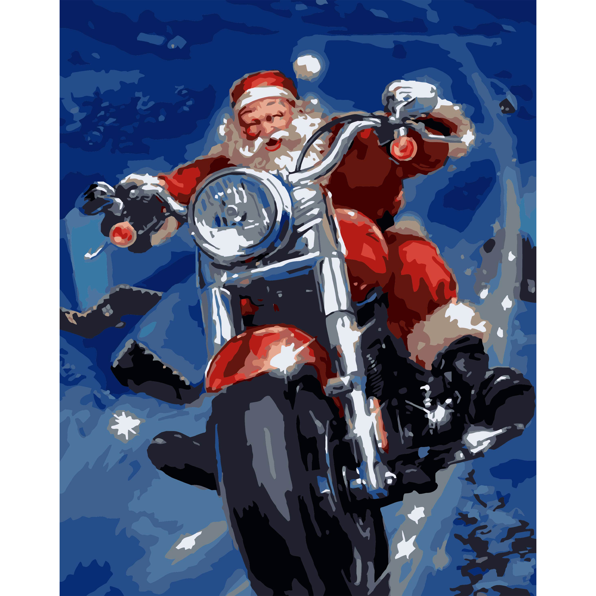Santa on a motorcycle size 