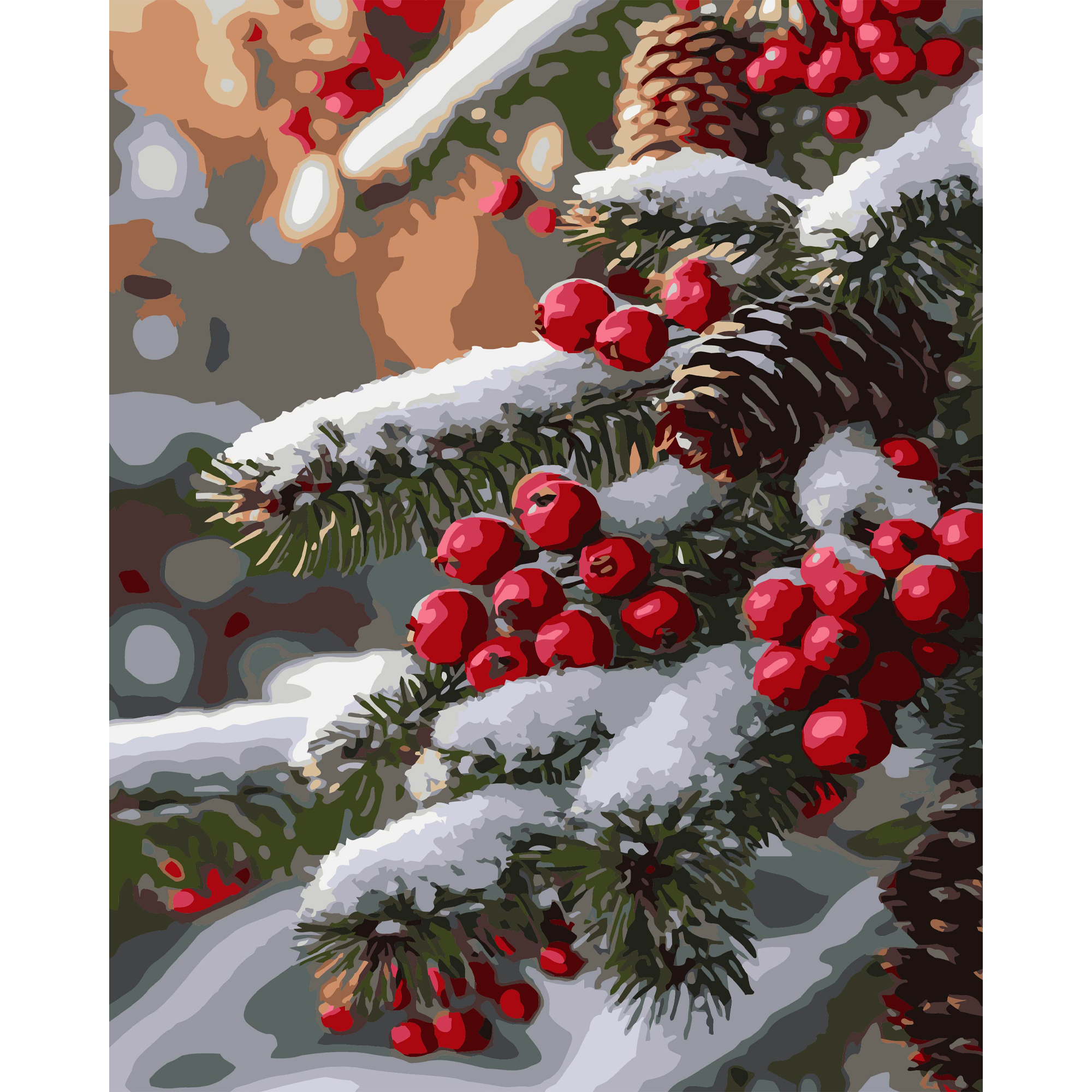 Malen nach Zahlen Strategie Winterzweig 