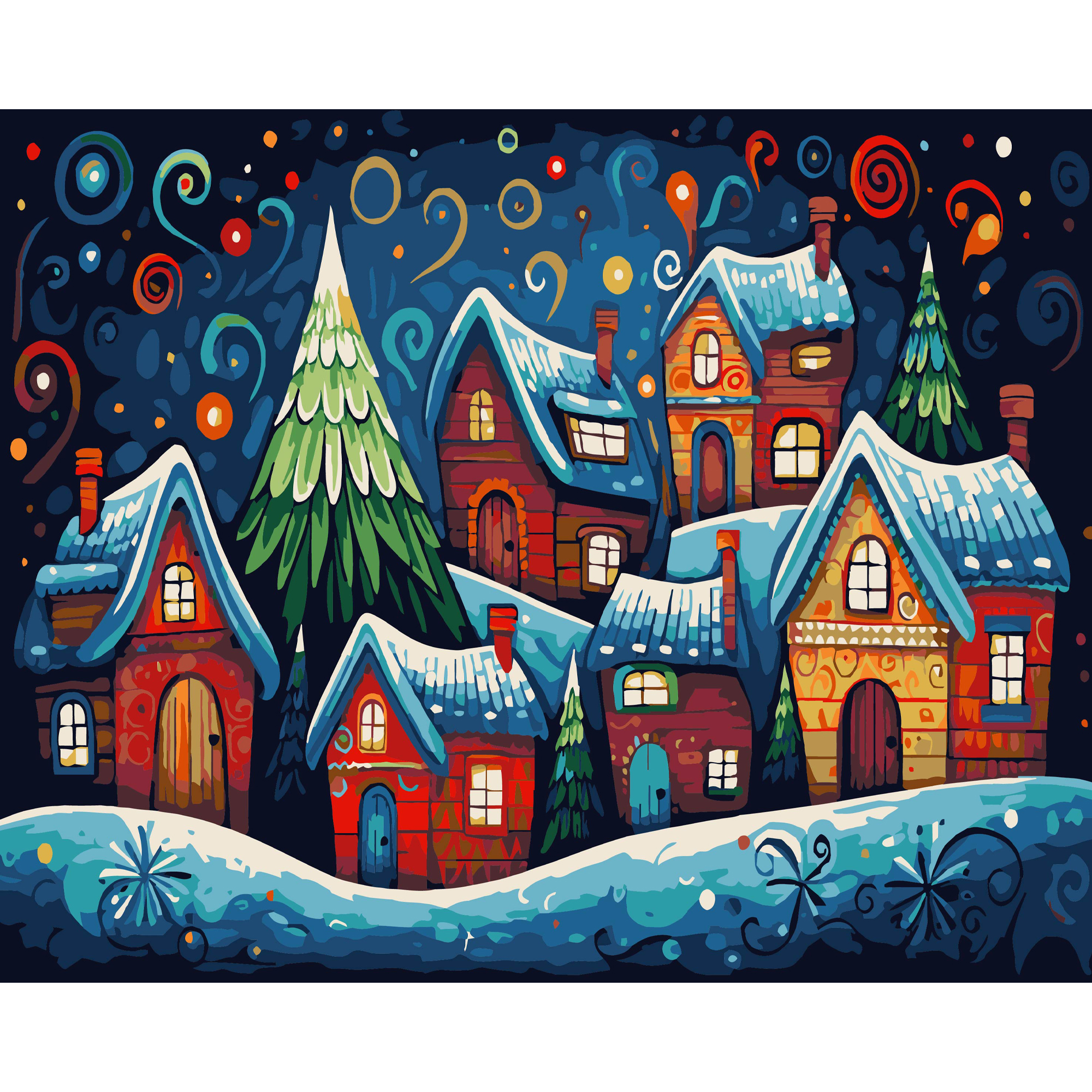 Malen nach Zahlen Strategie Märchenhäuser 