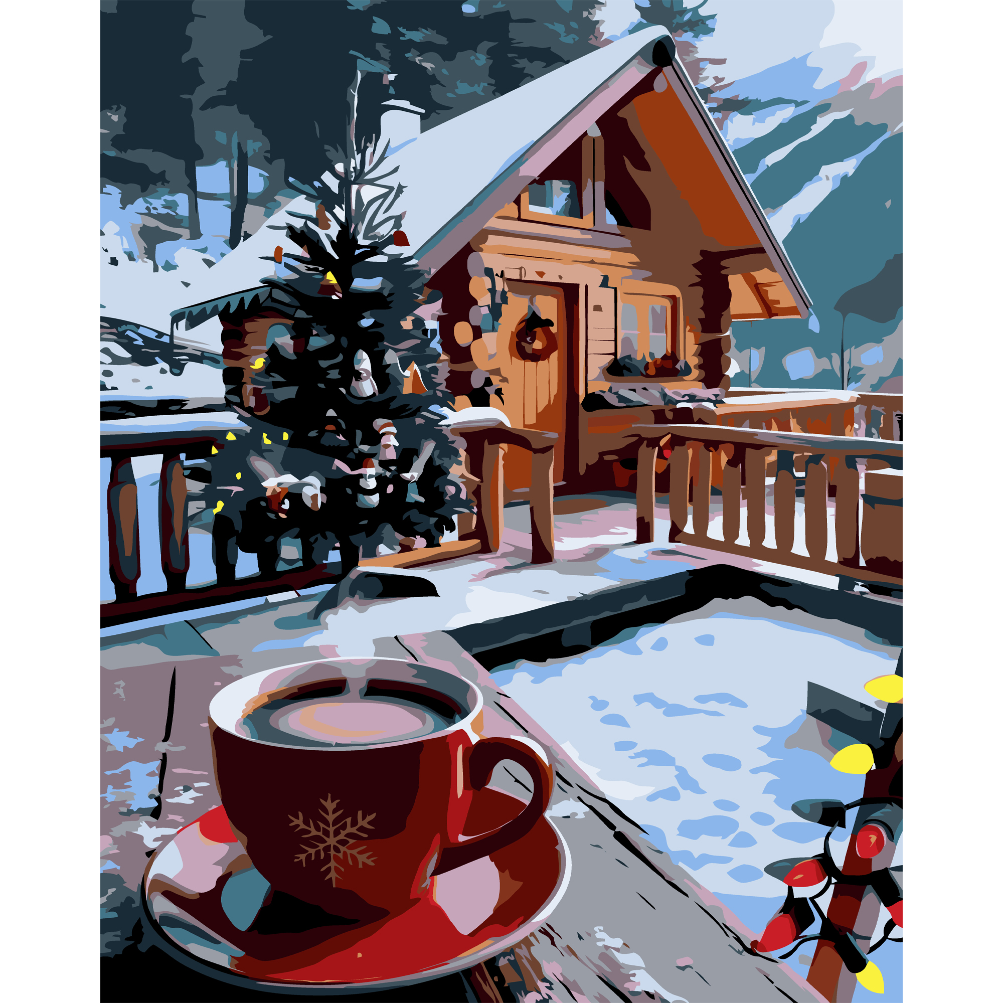 Malen nach Zahlen Strategie Morgen in den Bergen, 40 x 50 cm (VG014)