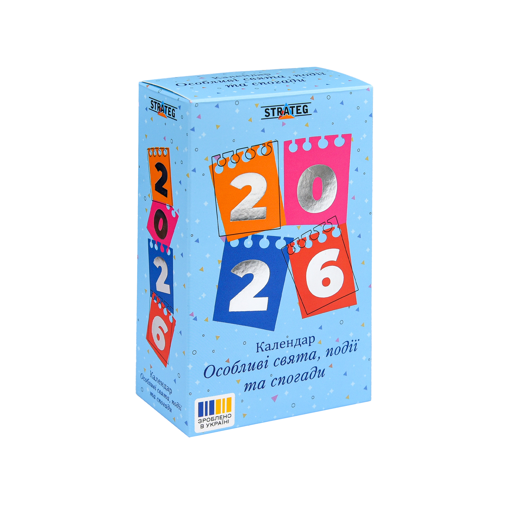 Настільний відривний календар Strateg на 2026 рік Особливі свята, події та спогади (31102)