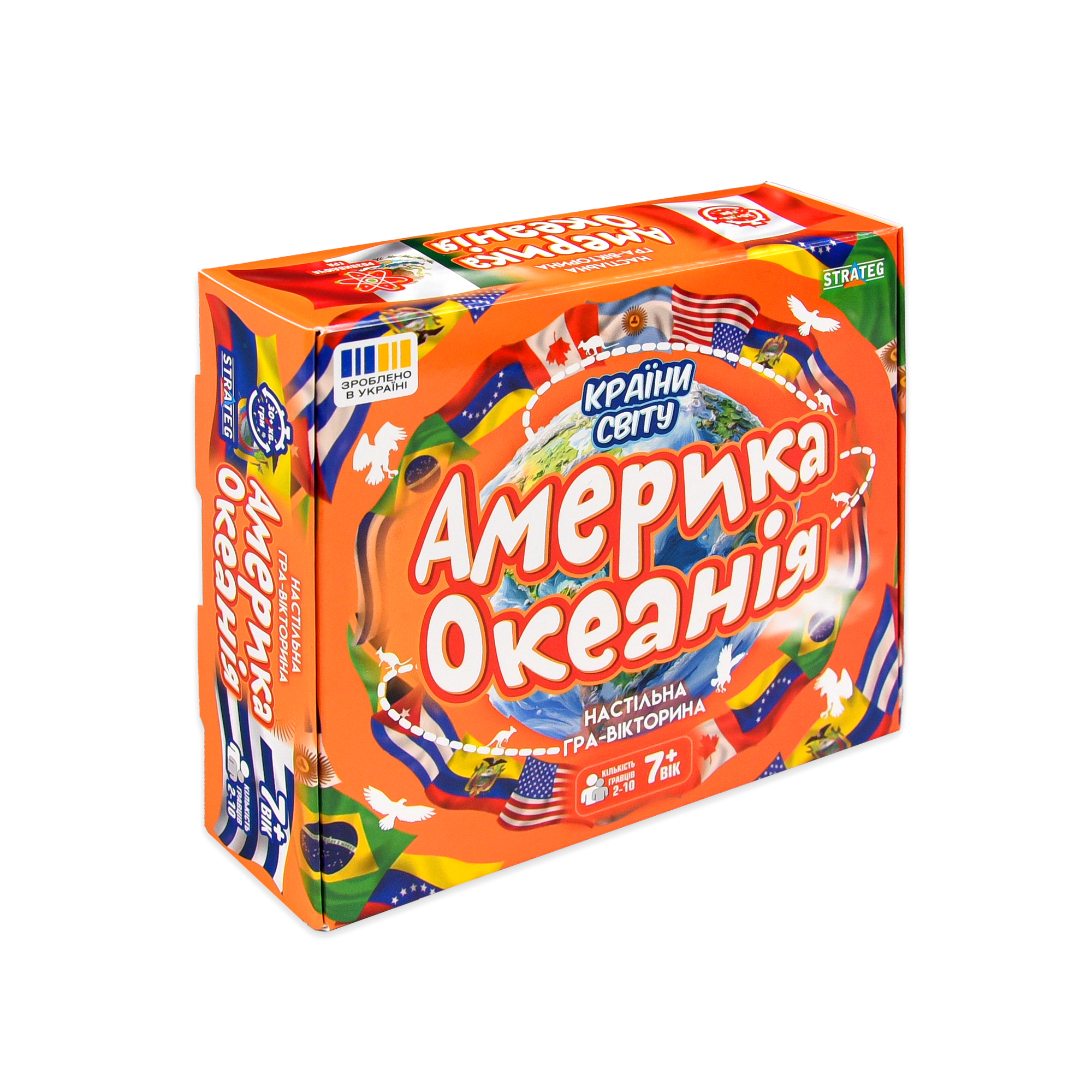Настільна гра Strateg Країни світу Америка та Океанія (31104)
