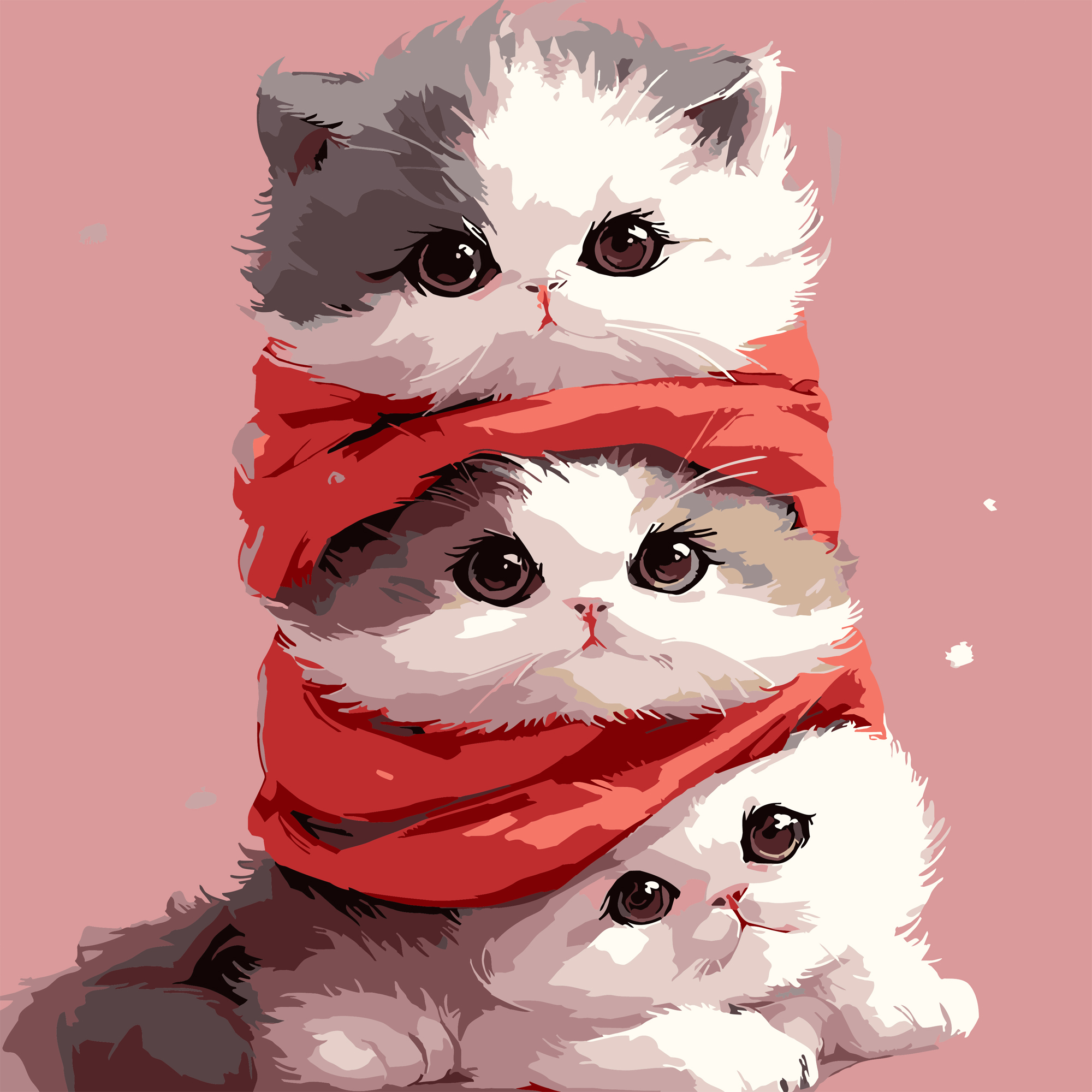 Котята в шарфике 