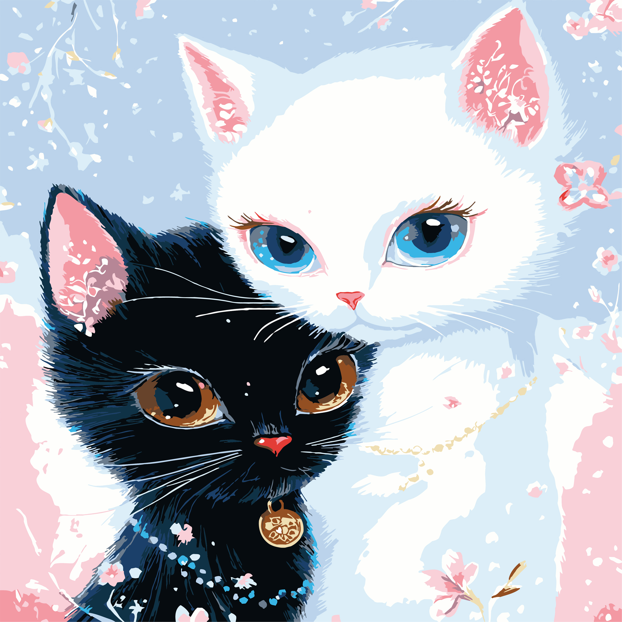 Пушистая дружба котиков 