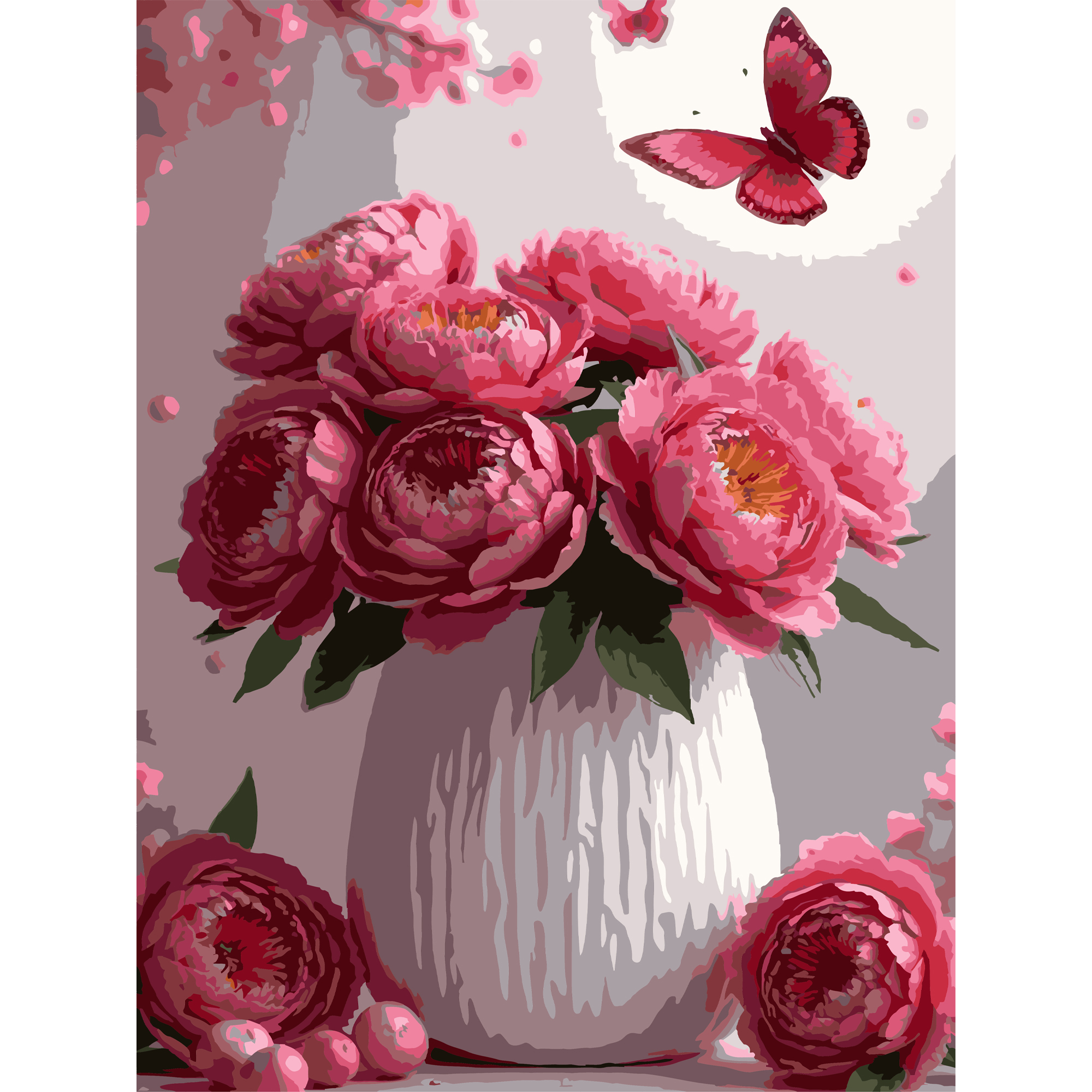 Malen nach Zahlen Strateg Blumen in einer Vase 30Х40 (SS-1259)