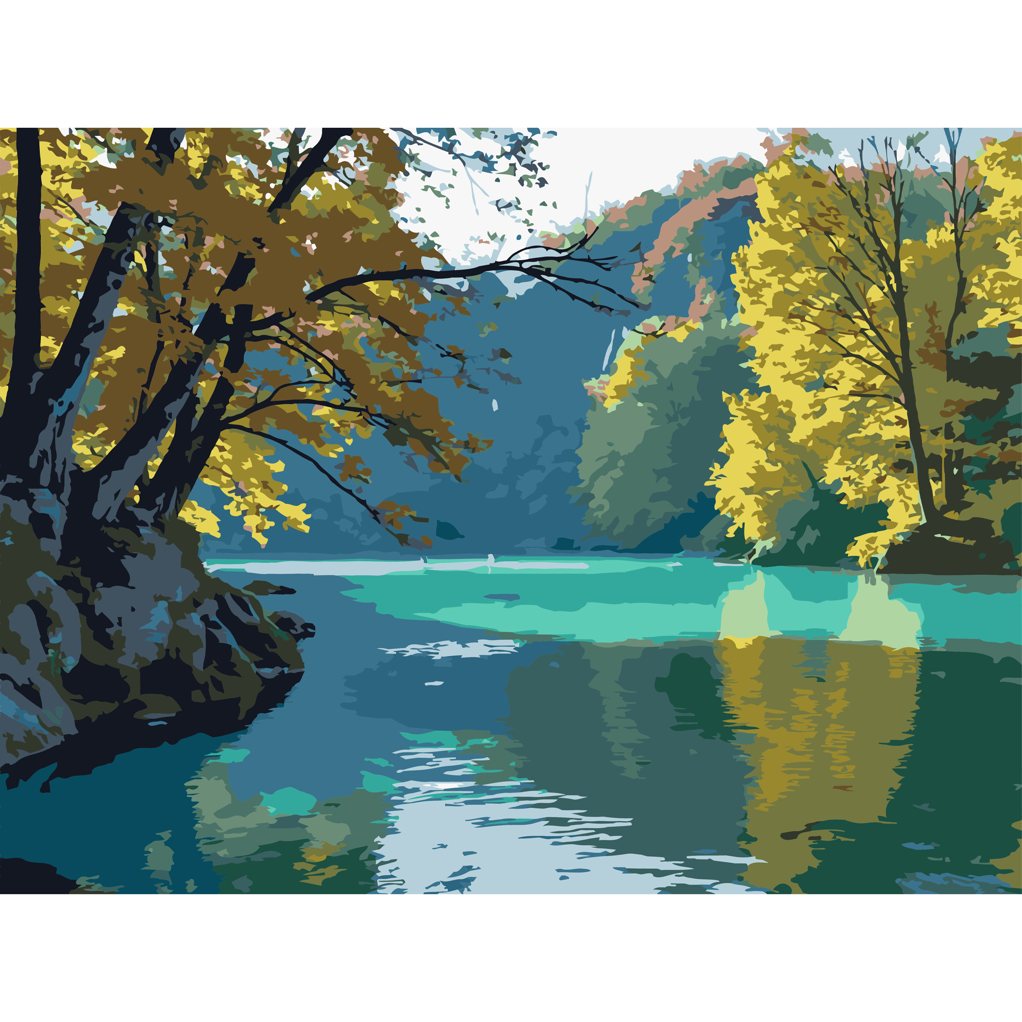 Изумрудное озеро 30Х40 (SS-1262)