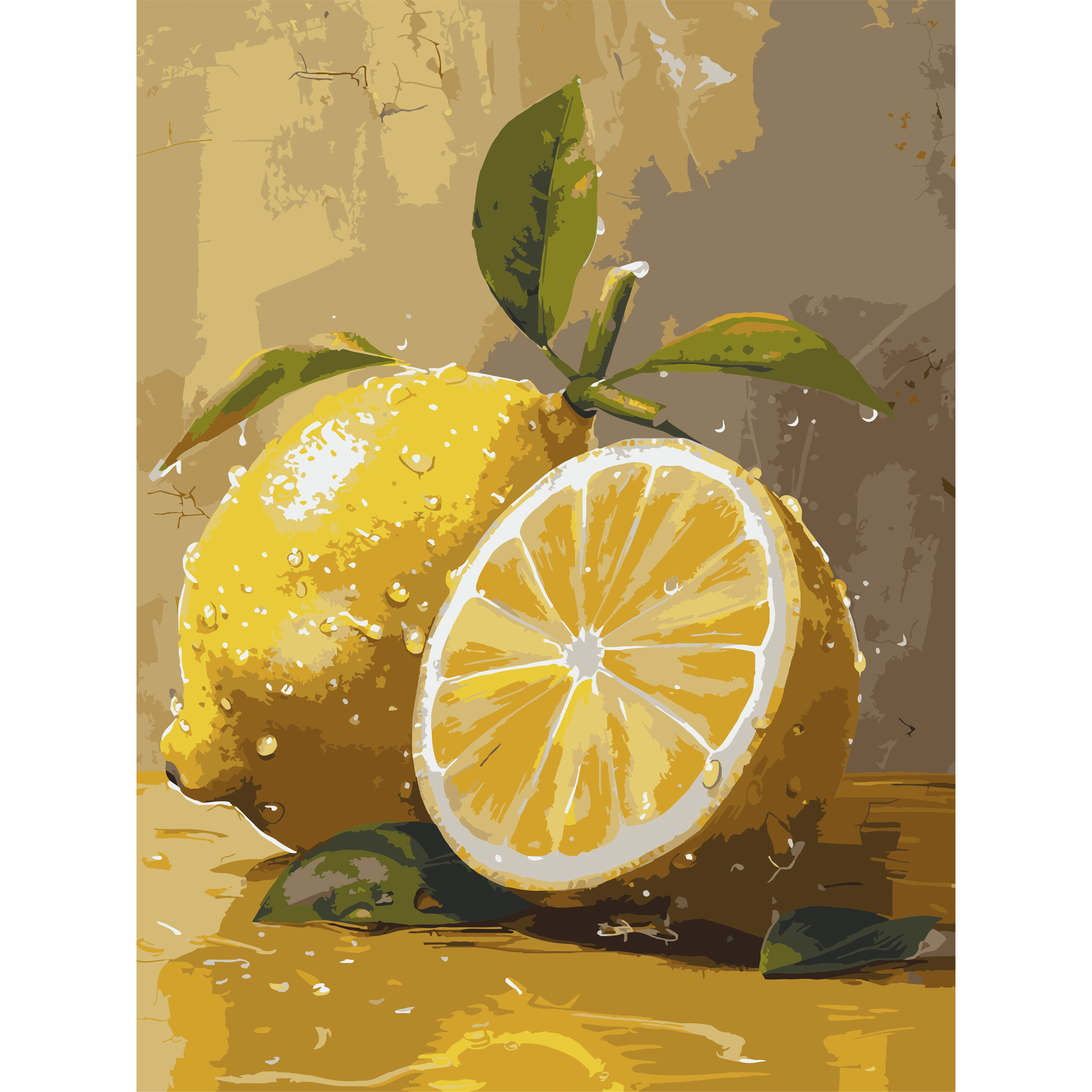 Malen nach Zahlen Strateg Zitronenstimmung 30Х40 (SS-1269)