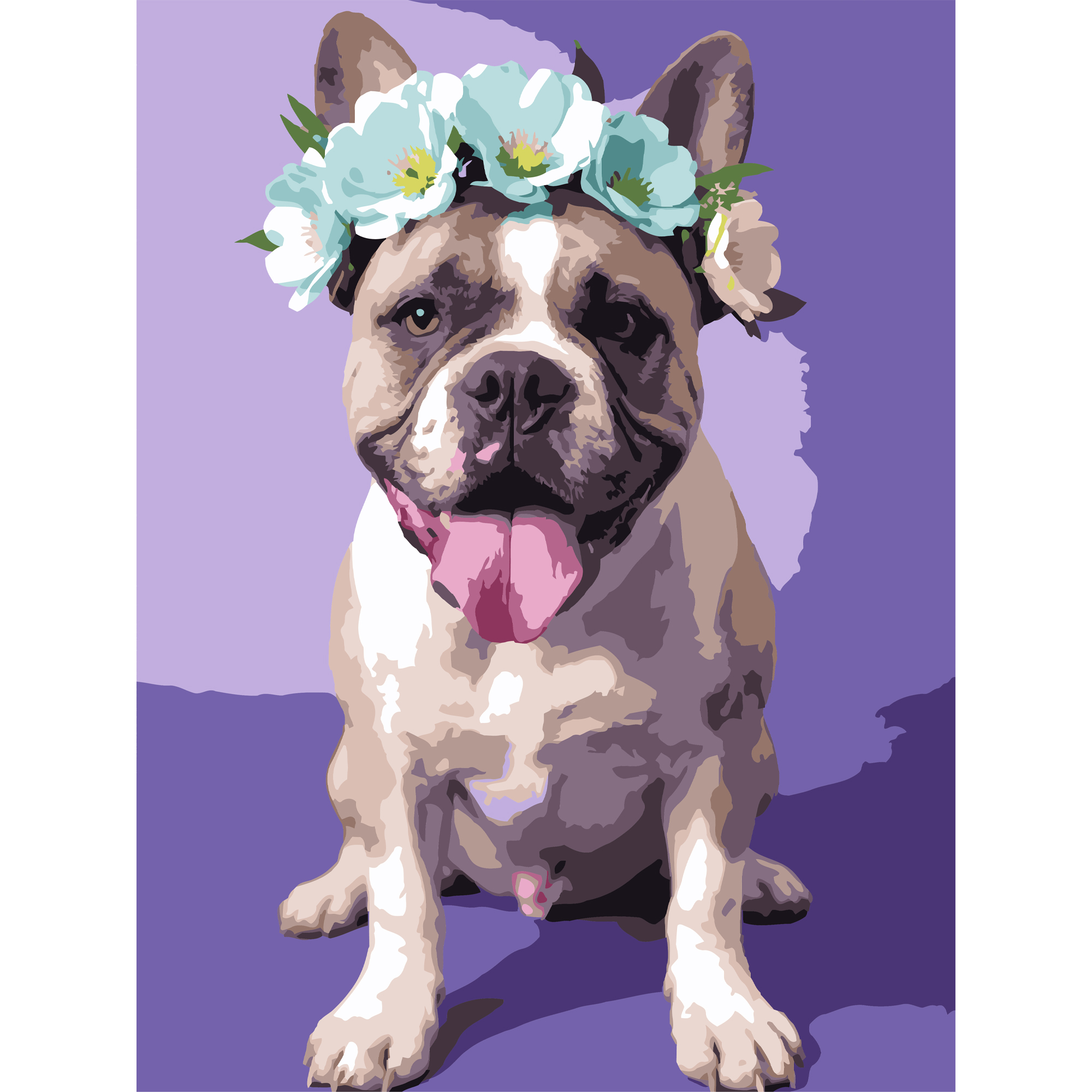 Пес в веночке 30Х40 (SS-1283)