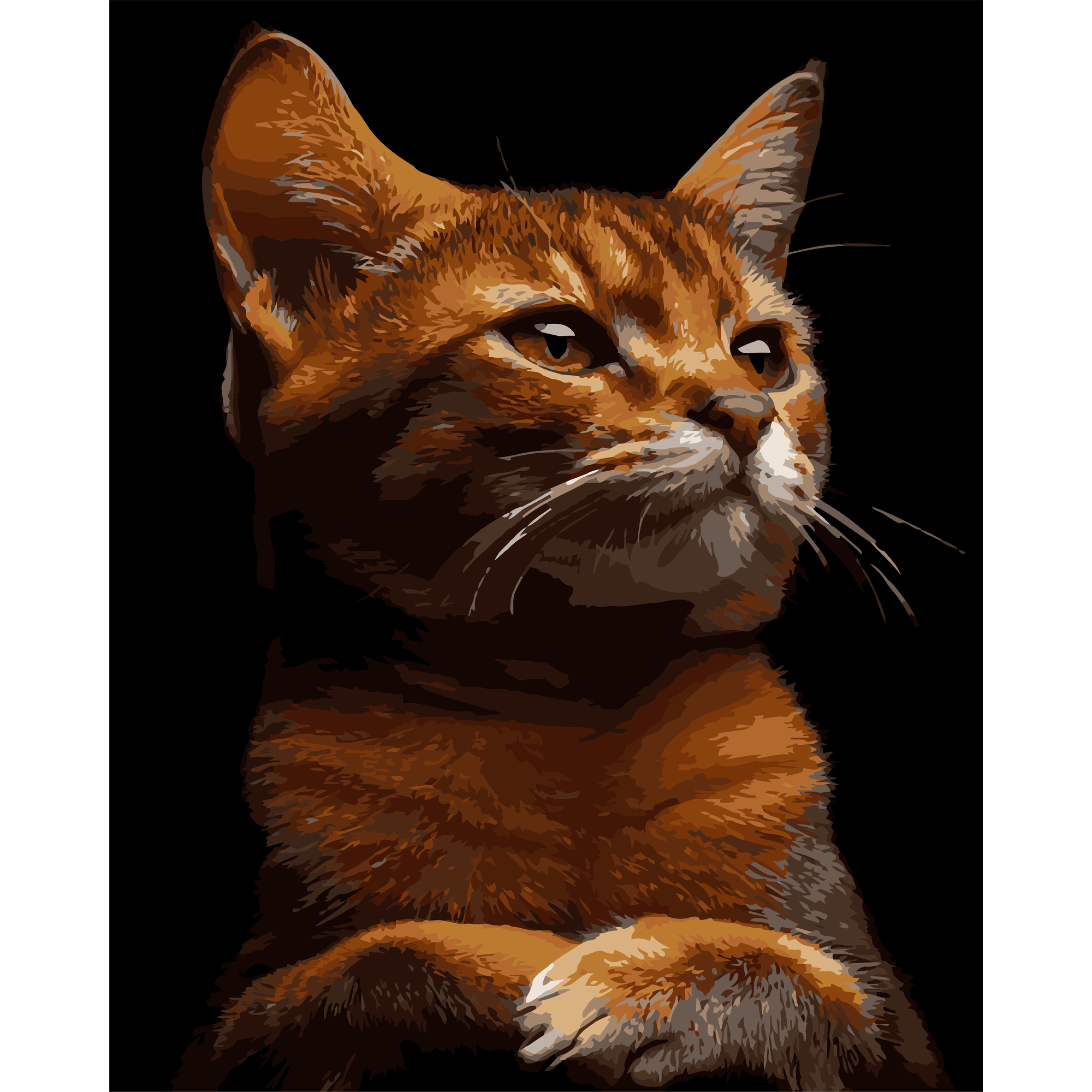 Malen nach Zahlen Strateg Roter Charakter auf schwarzem Hintergrund 40Х50 (AH1244)