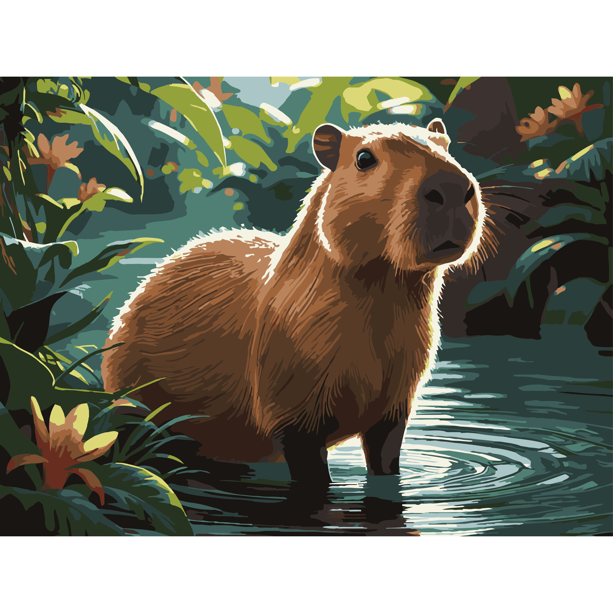 Capybara on vacation 30Х40 (SS-1301)