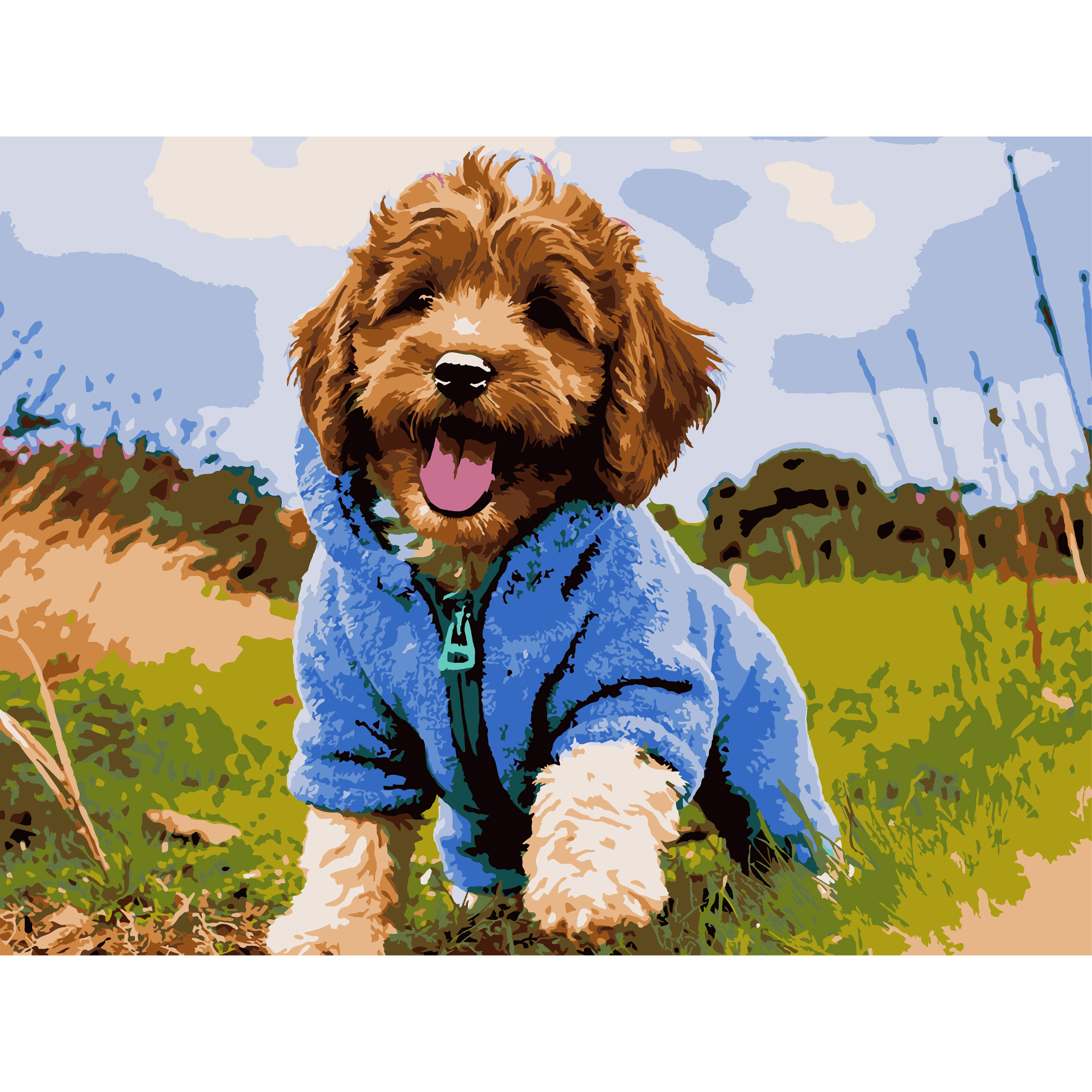 Щенок на прогулке 30Х40 (SS-1308)