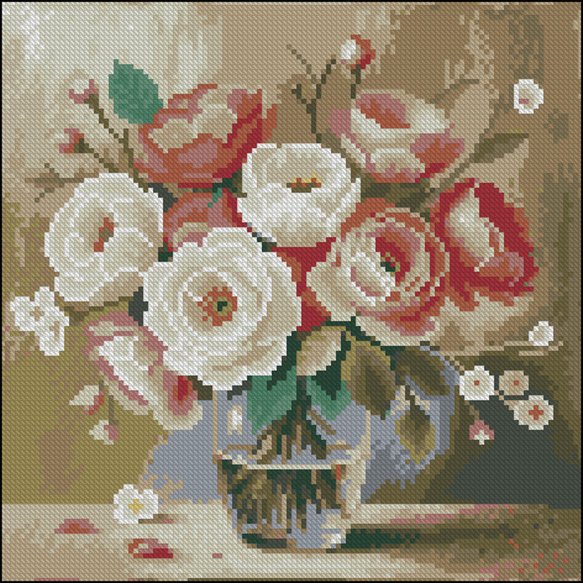 Алмазна картина Strateg Букет на столі 