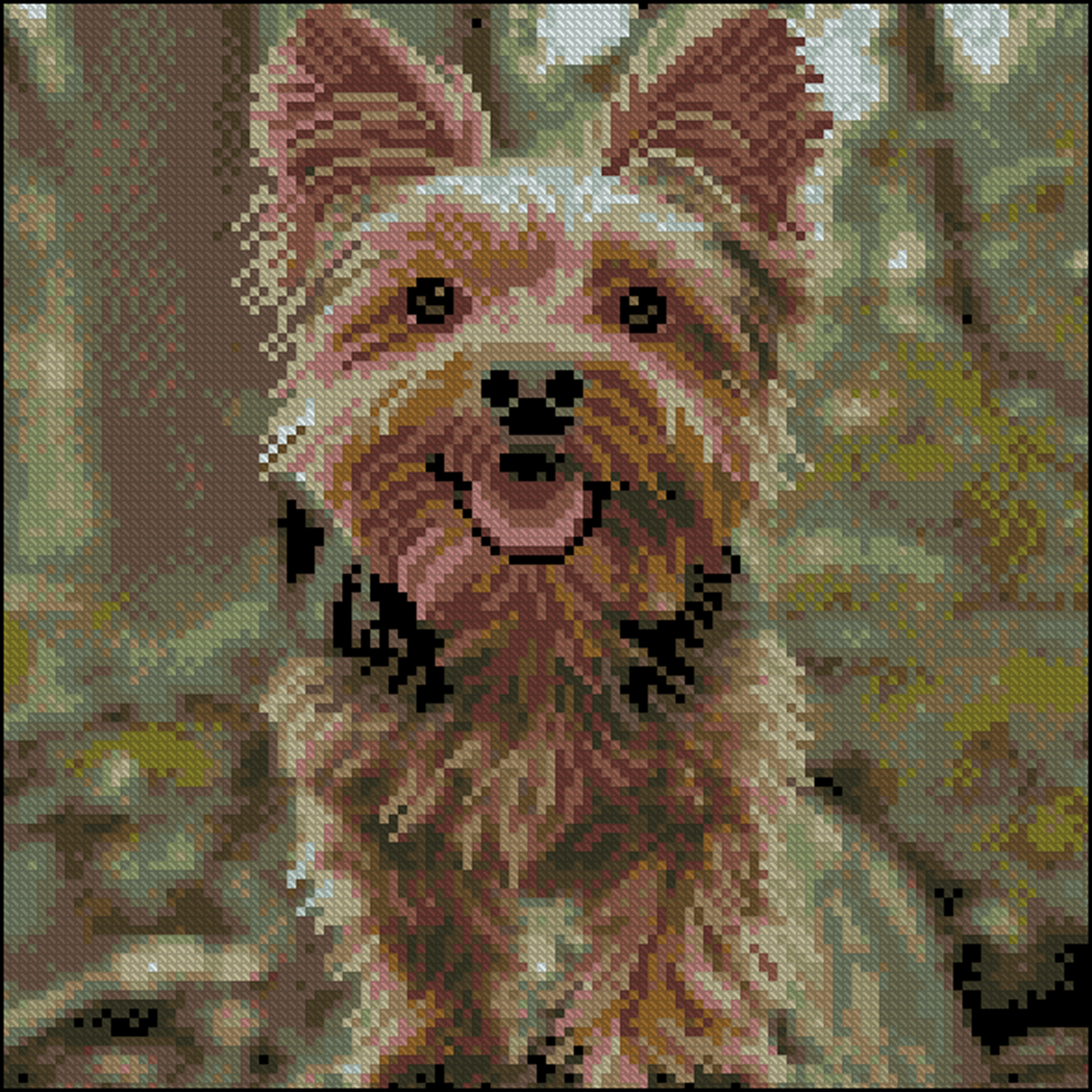 Diamond painting Strateg Cheerful Yorkie 