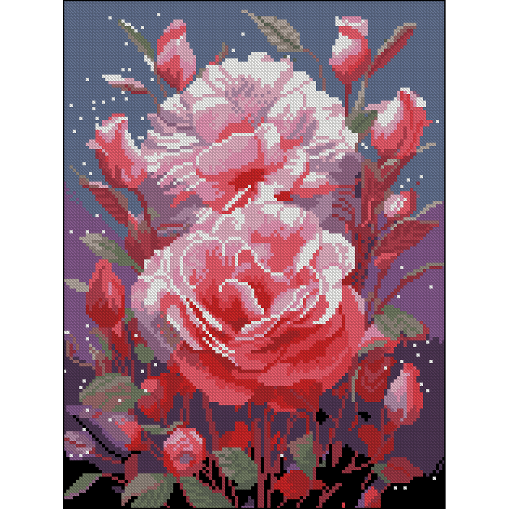 Алмазна картина Strateg Яскраві троянди 