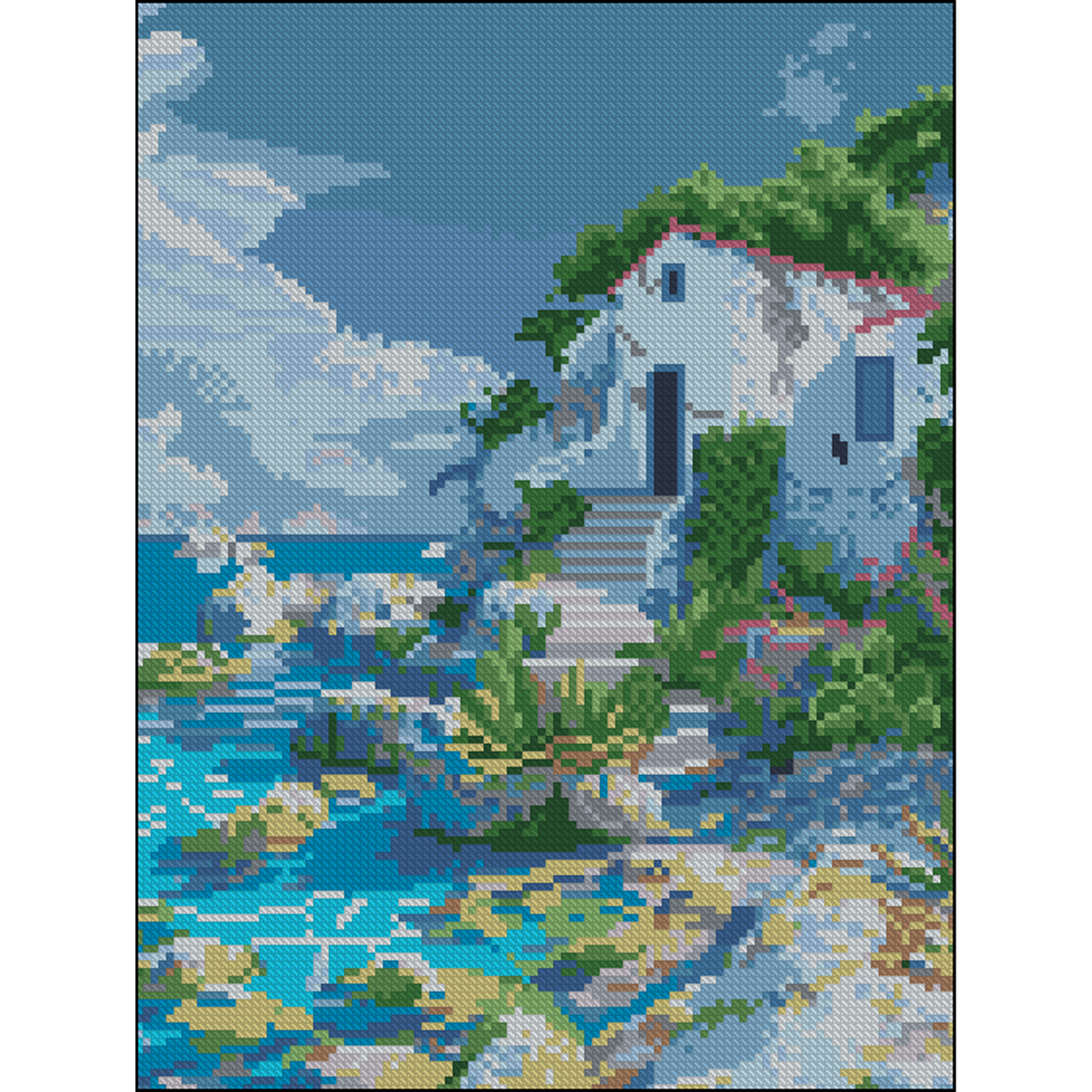 Алмазна картина Strateg Будинок біля моря 