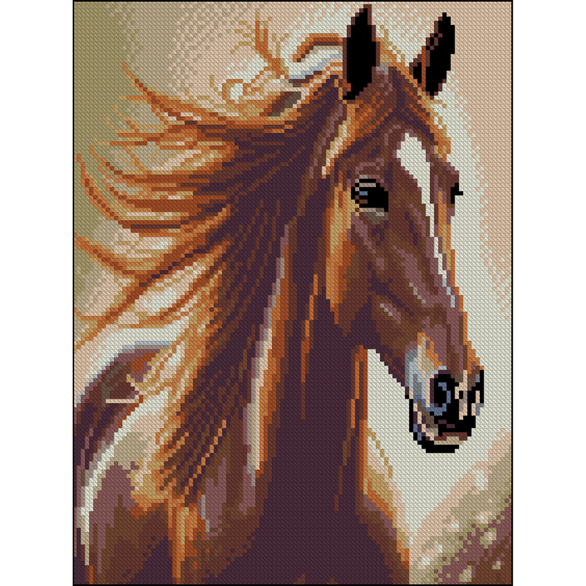 Алмазная картина Strateg Величественный конь 