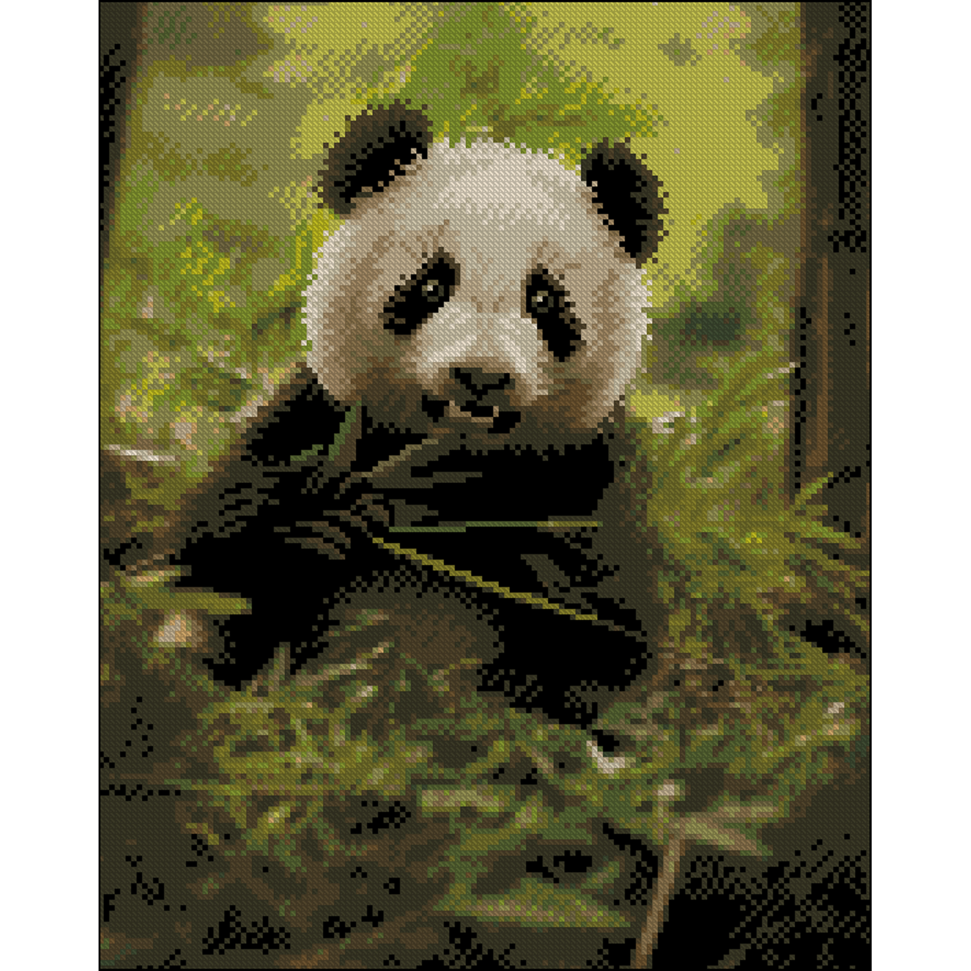 Алмазная картина Strateg Пушистая панда 