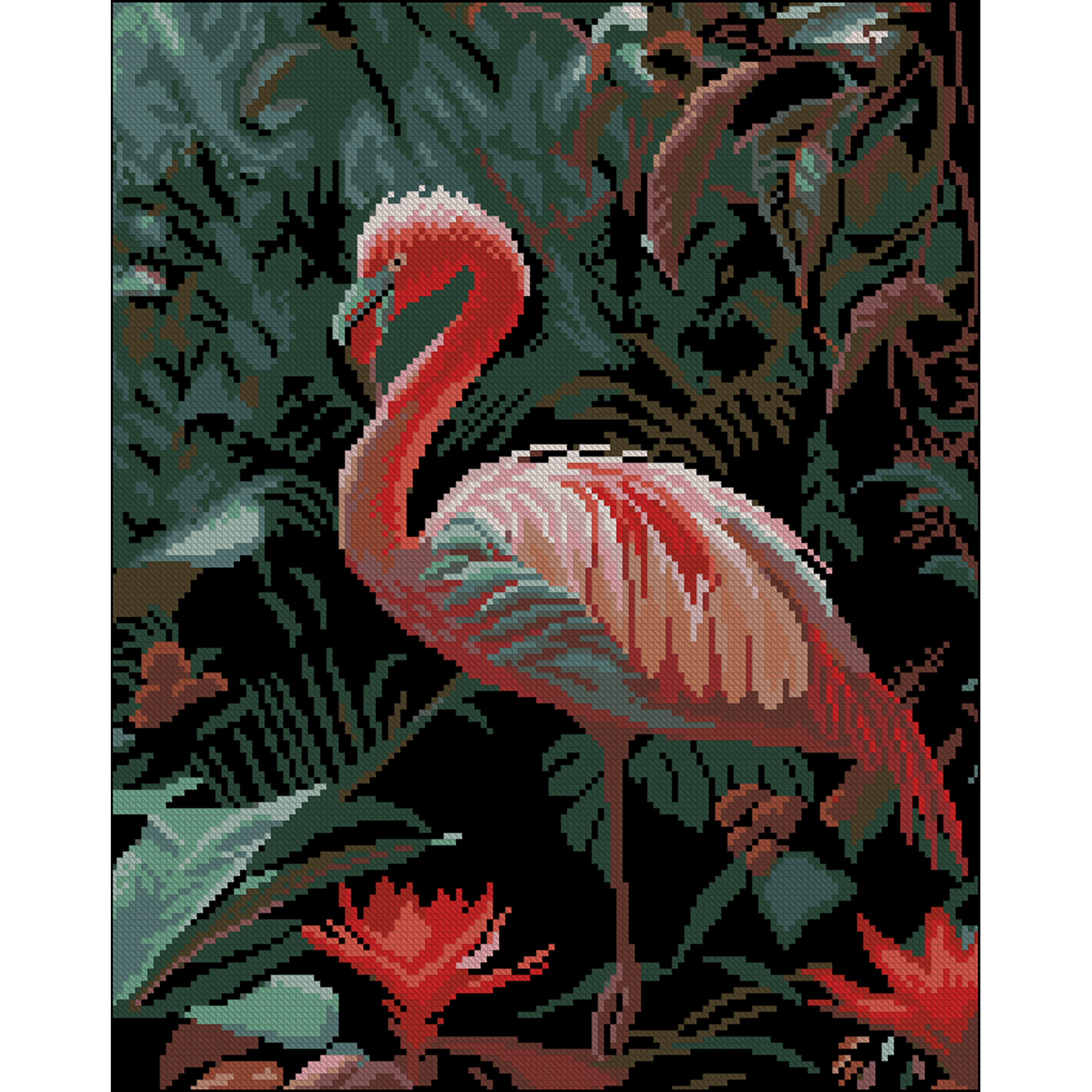 Алмазная картина Strateg Королевский фламинго 