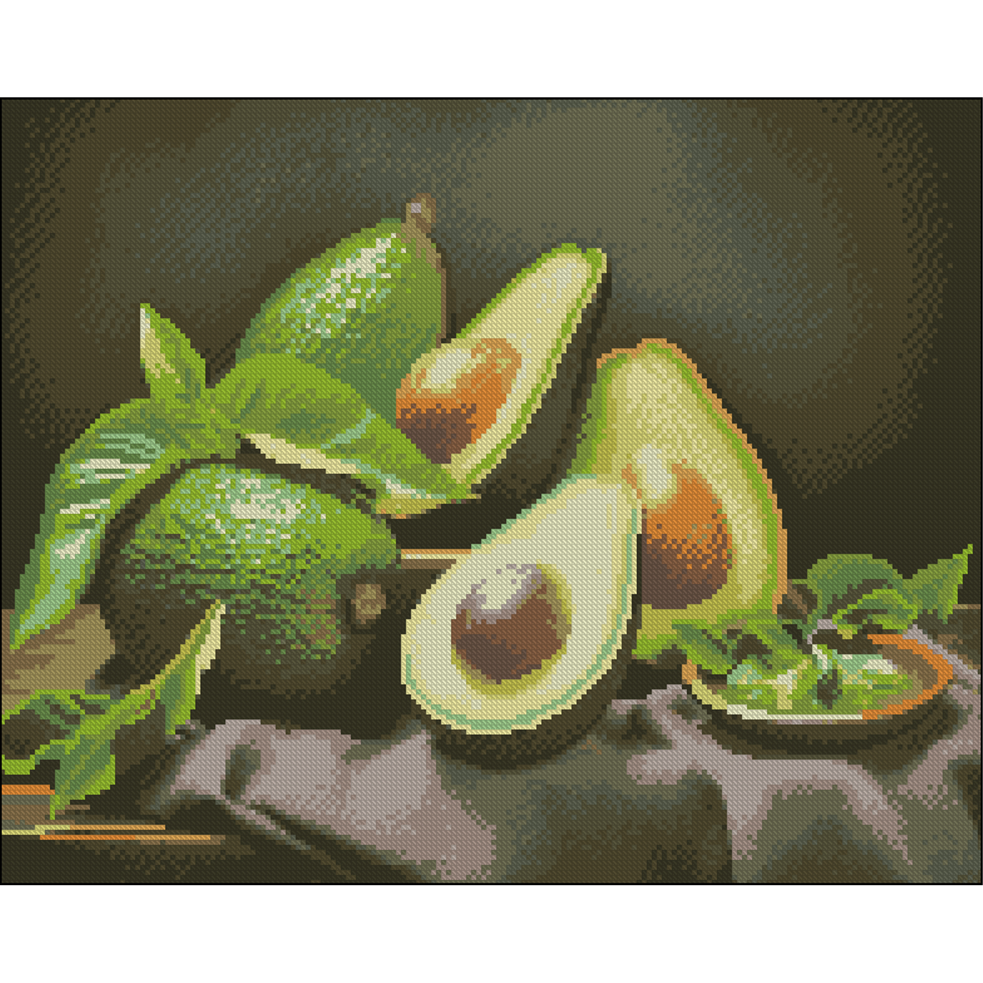 Diamond painting Strateg Ripe avocados 