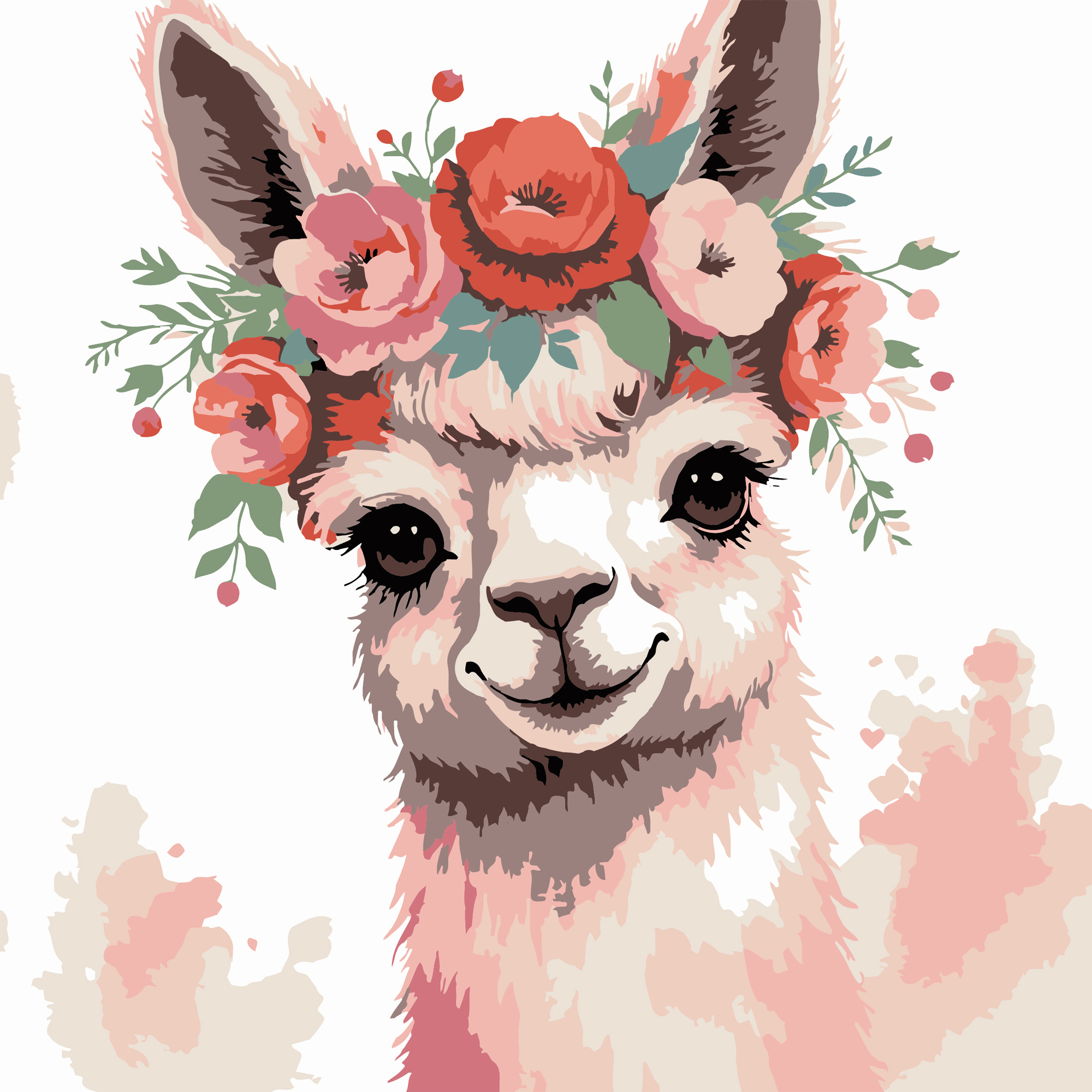 Альпака у вінку 