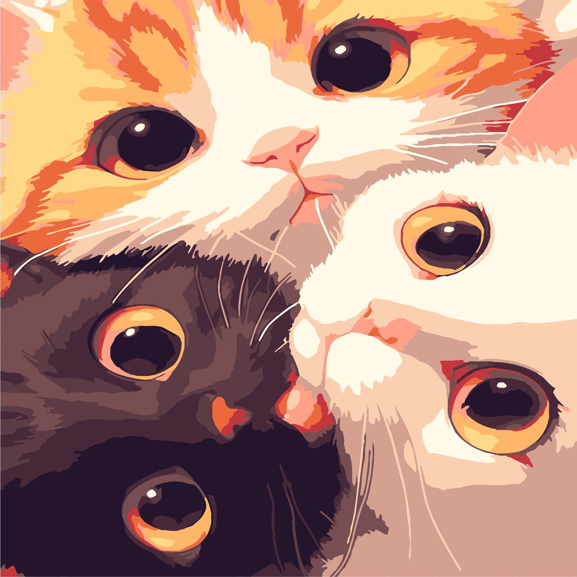 Кошки с большими глазами 