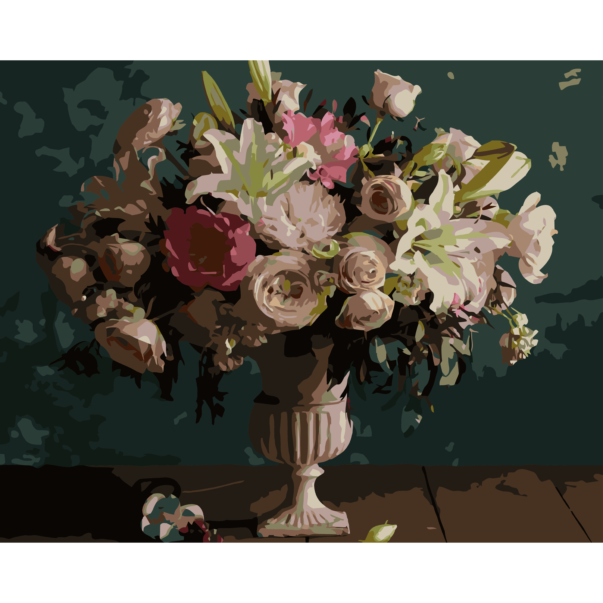 Розкішний світлий букет 40Х50 (VG022)