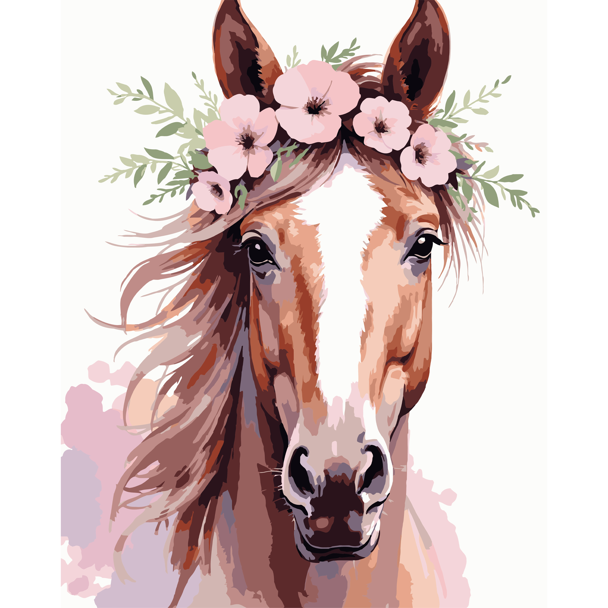 Кінь з вінком 40Х50 (VG039)