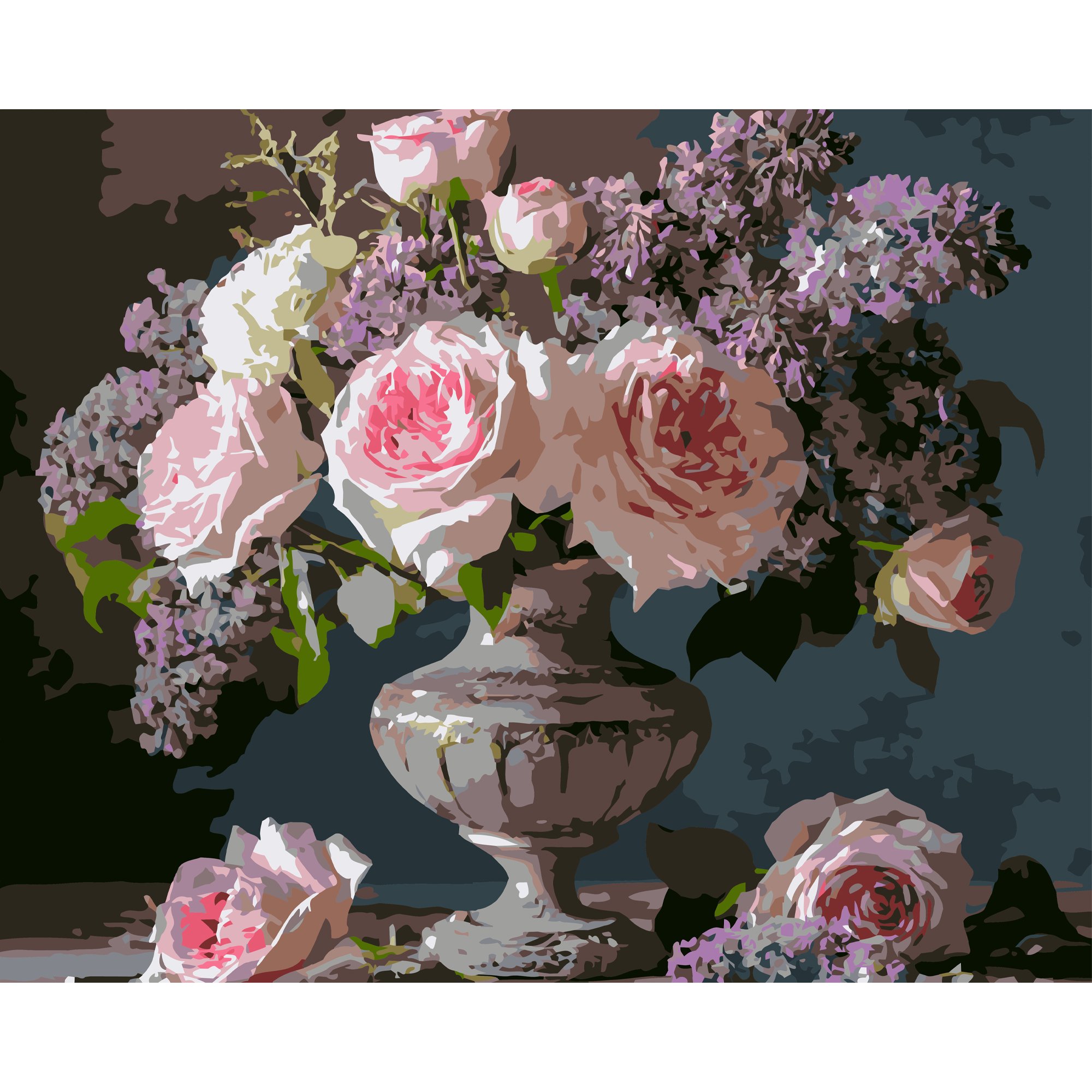 Roses in a vase 40X50 (VG048)