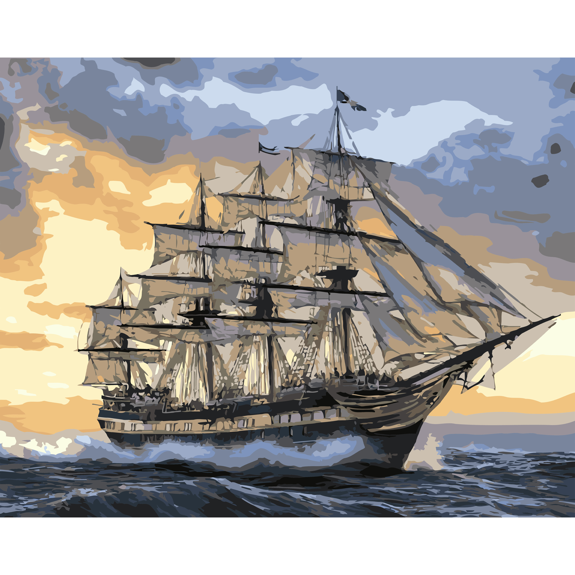 Корабль у відкритому морі 40Х50 (VG051)