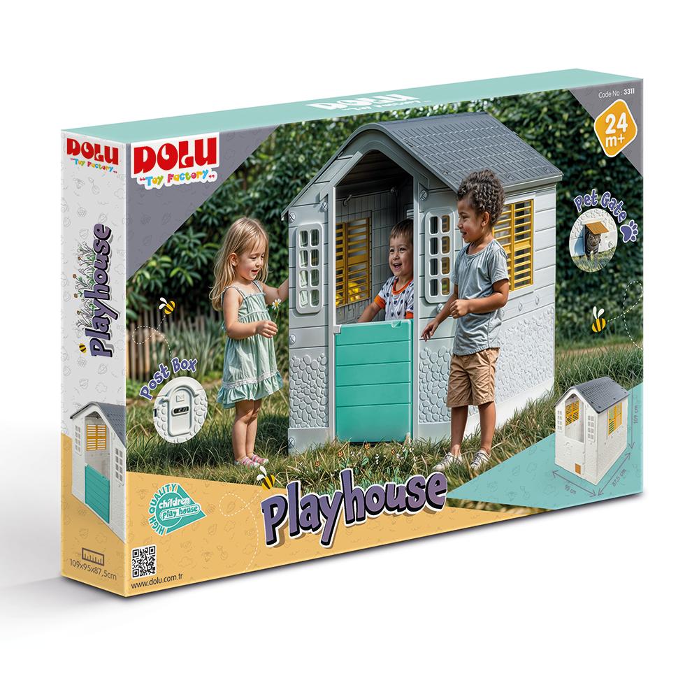 Children's toy house white and gray TM Dolu 3311D