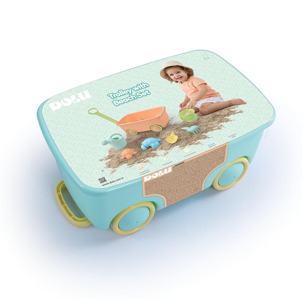 Children's sand play set with a stroller TM Dolu 5232D