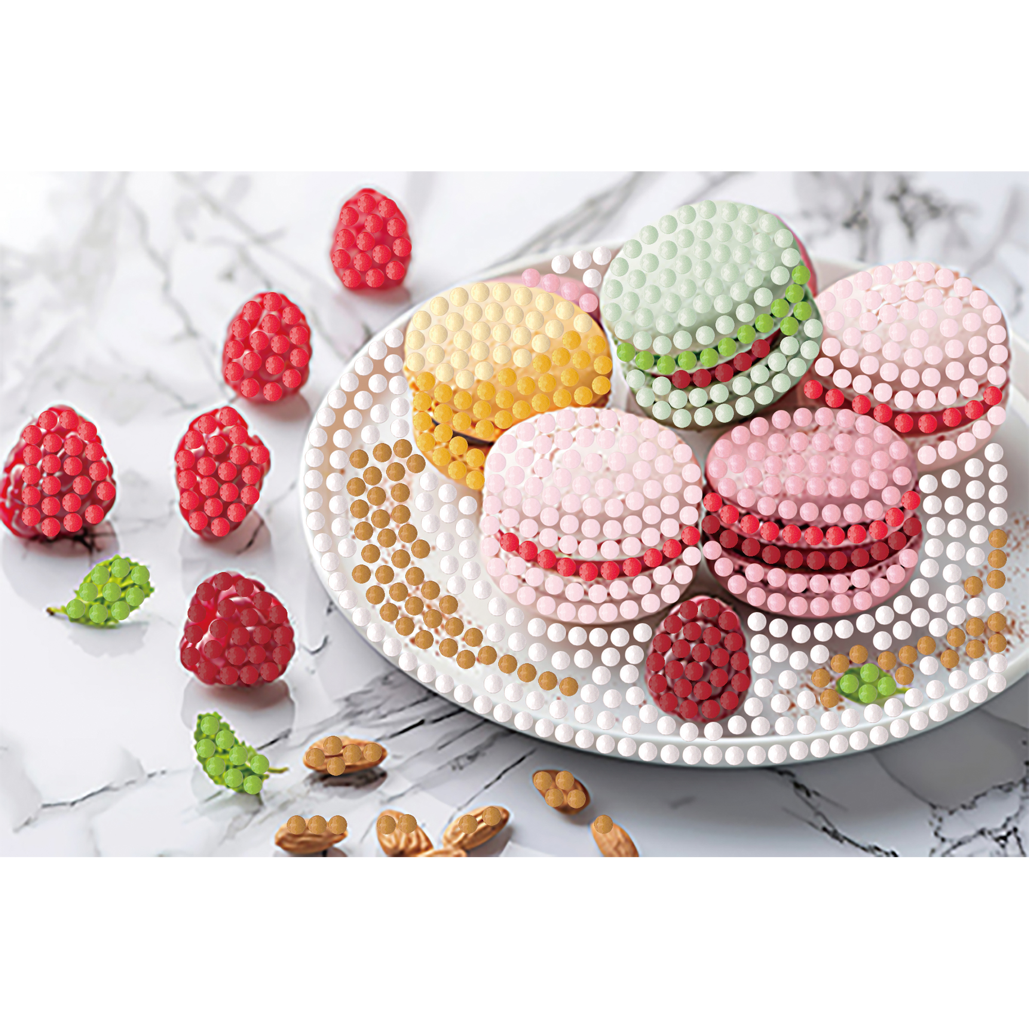 Diamond painting Strateg Colored Macaroons 
