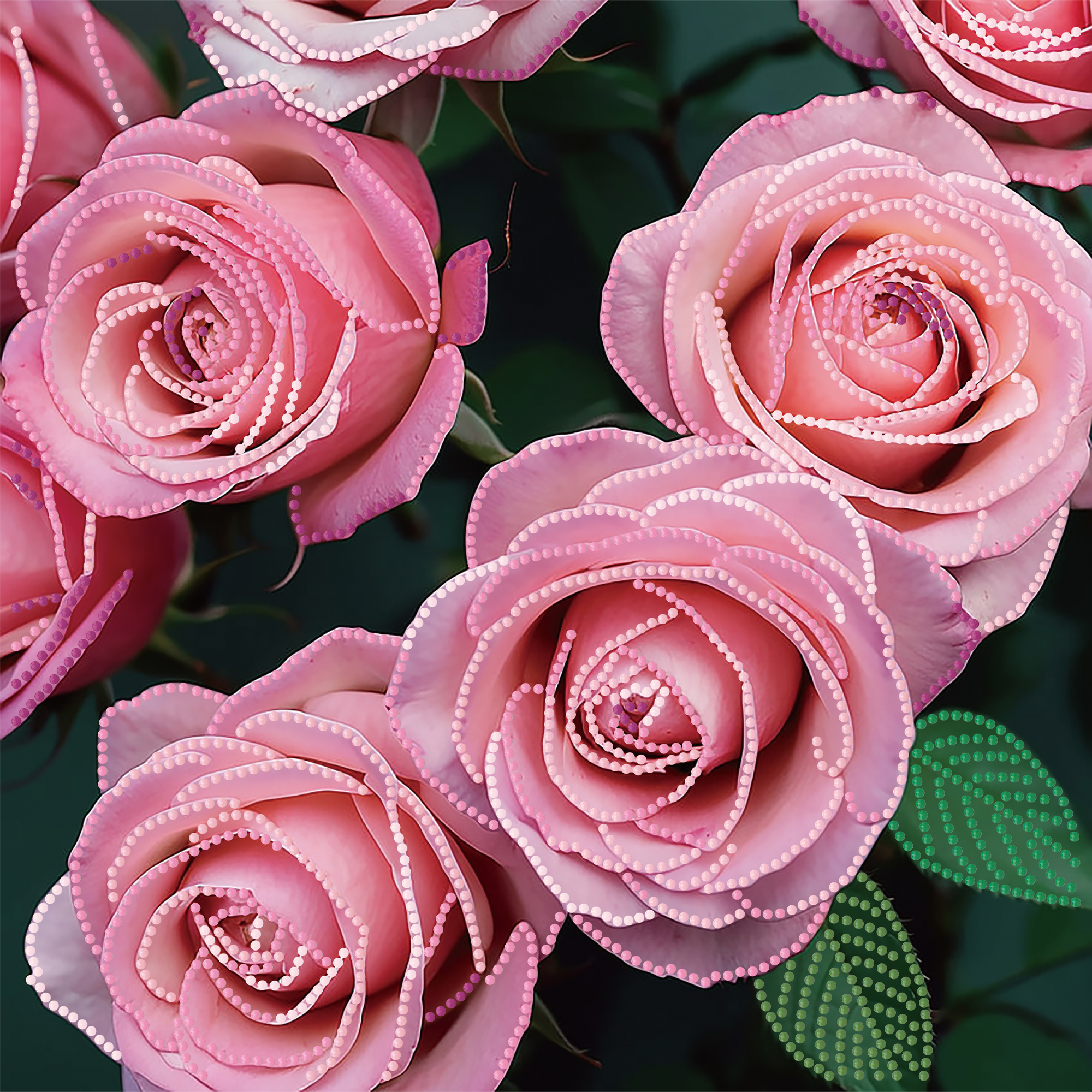 Алмазна картина Strateg Рожеві троянди 