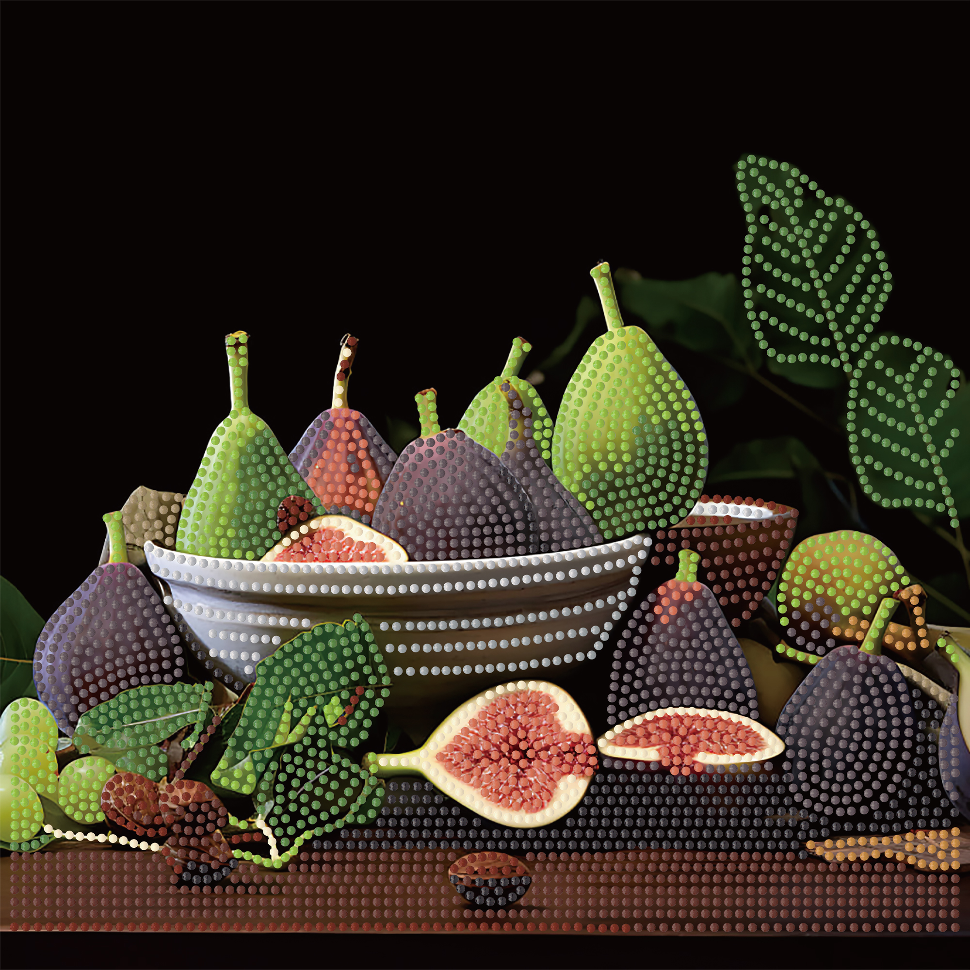 Алмазная картина Strateg Яркие инжиры 