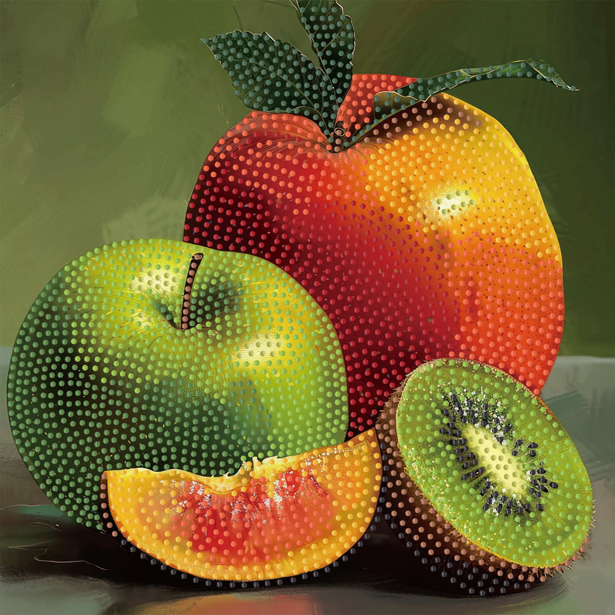 Алмазная картина Strateg Сочные фрукты 